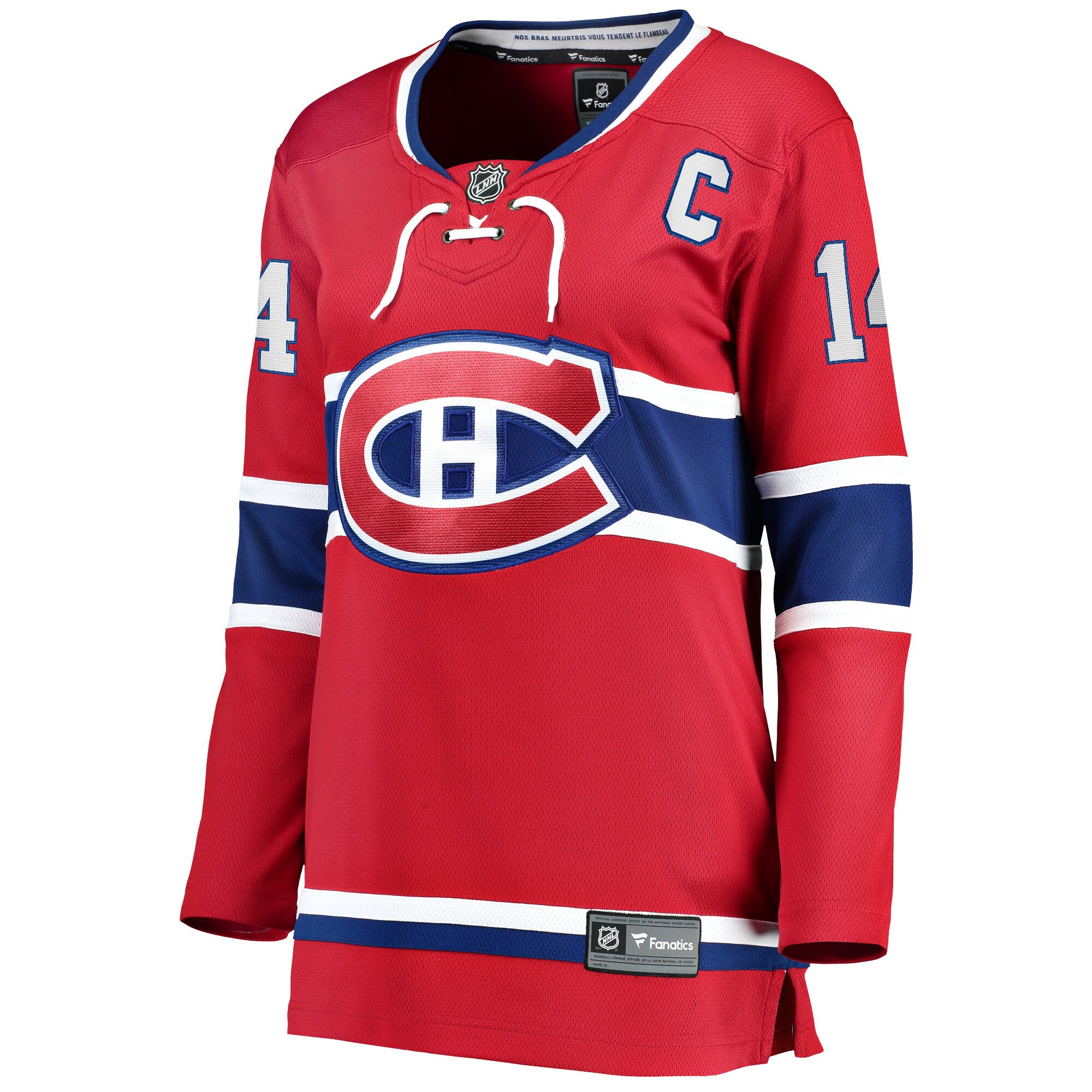 Nick Suzuki Montreal Canadiens Fanatics Women's Home Captain Patch Breakaway Player Jersey - Red