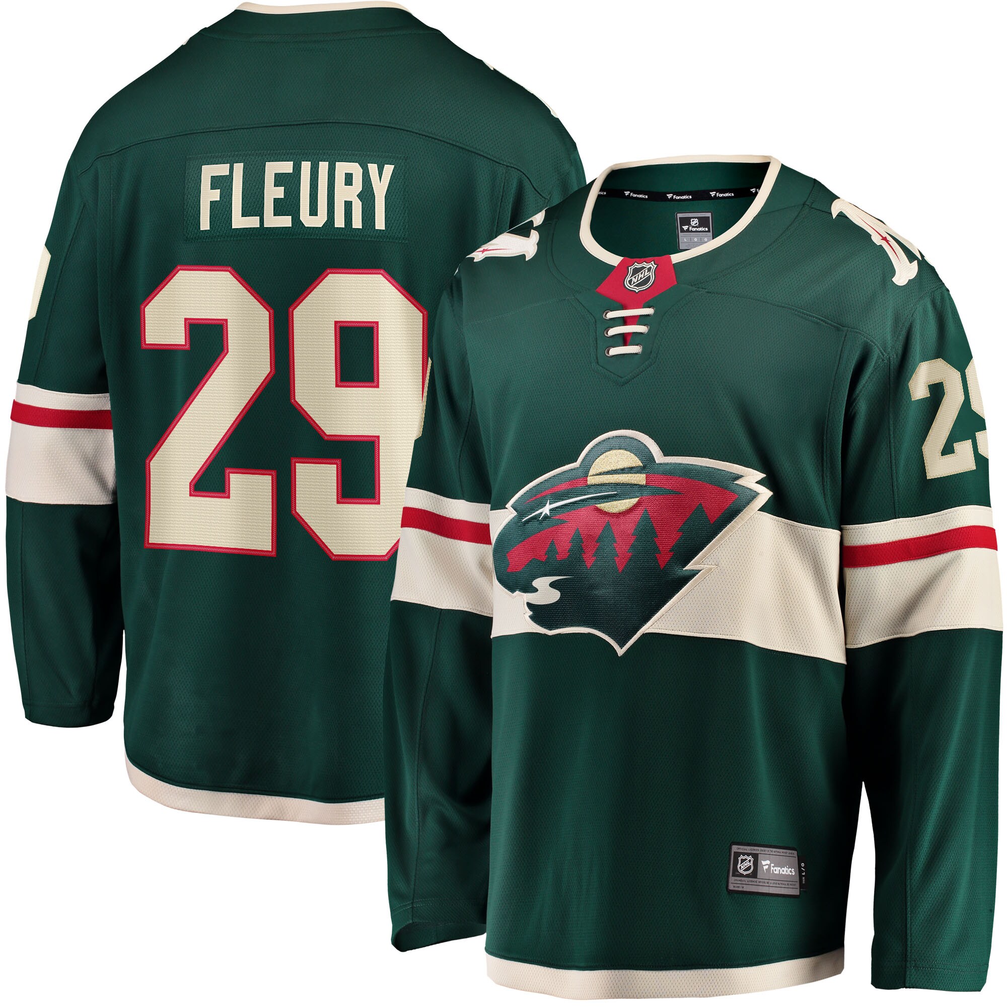 Marc-Andre Fleury Minnesota Wild Fanatics Youth Home Breakaway Player Jersey - Green