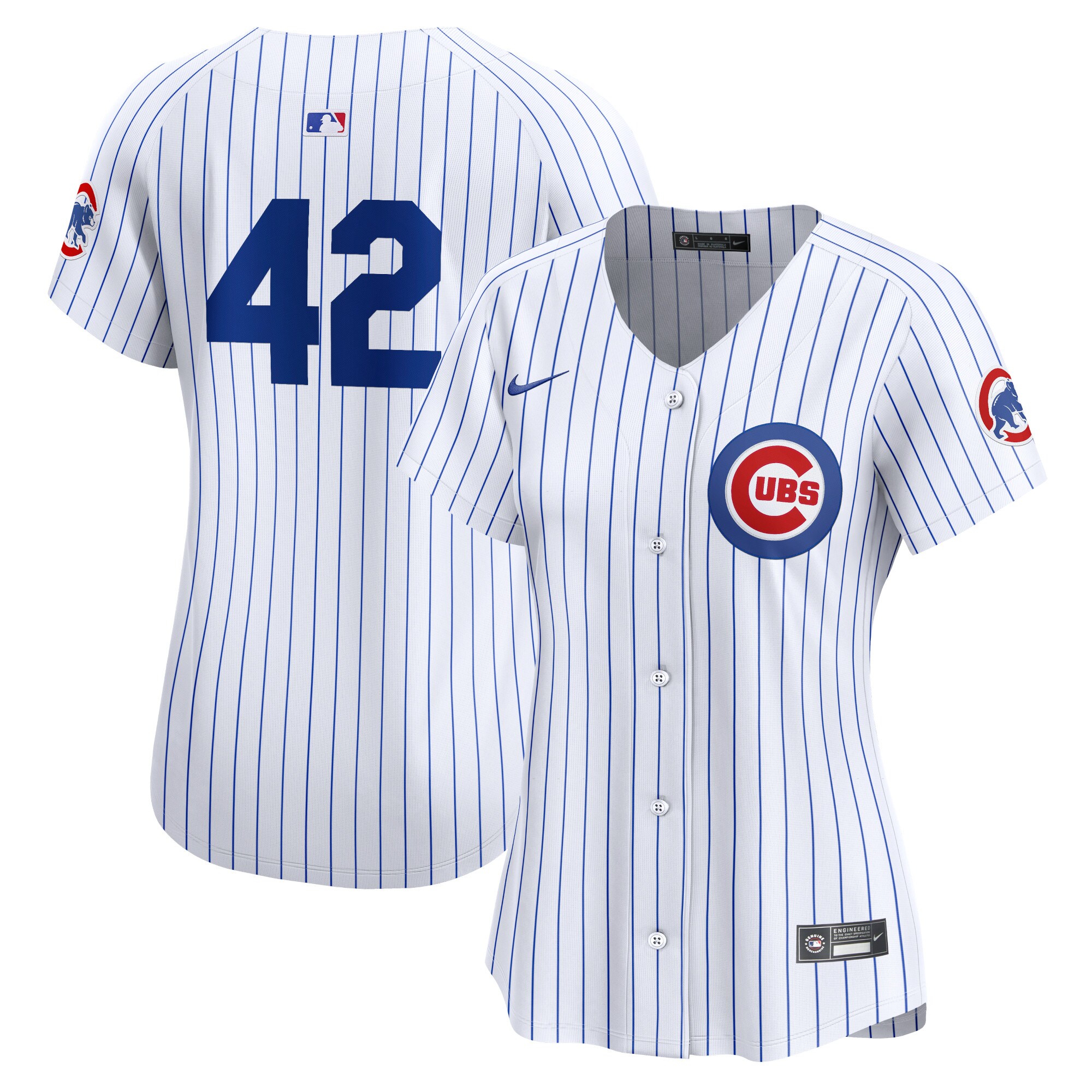 Chicago Cubs Women's 2024 Jackie Robinson Day Home Limited Jersey White
