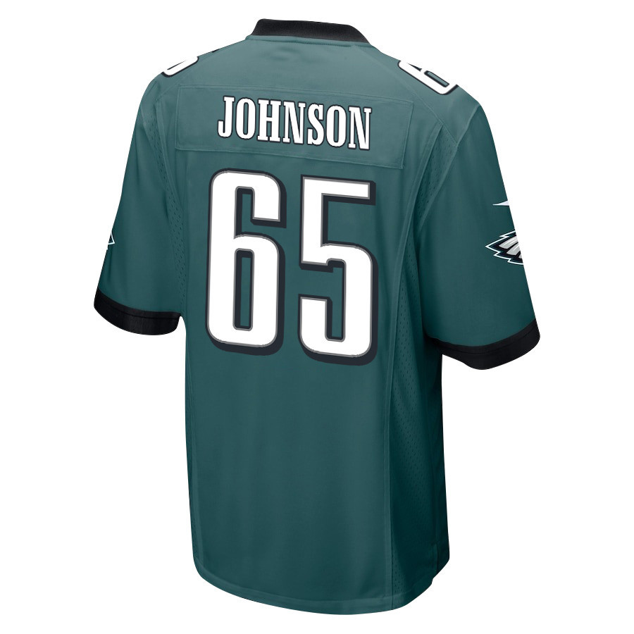 Lane Johnson 65 Philadelphia Eagles Super Bowl LIX New Orleans Patch Game Men Jersey - Midnight Green