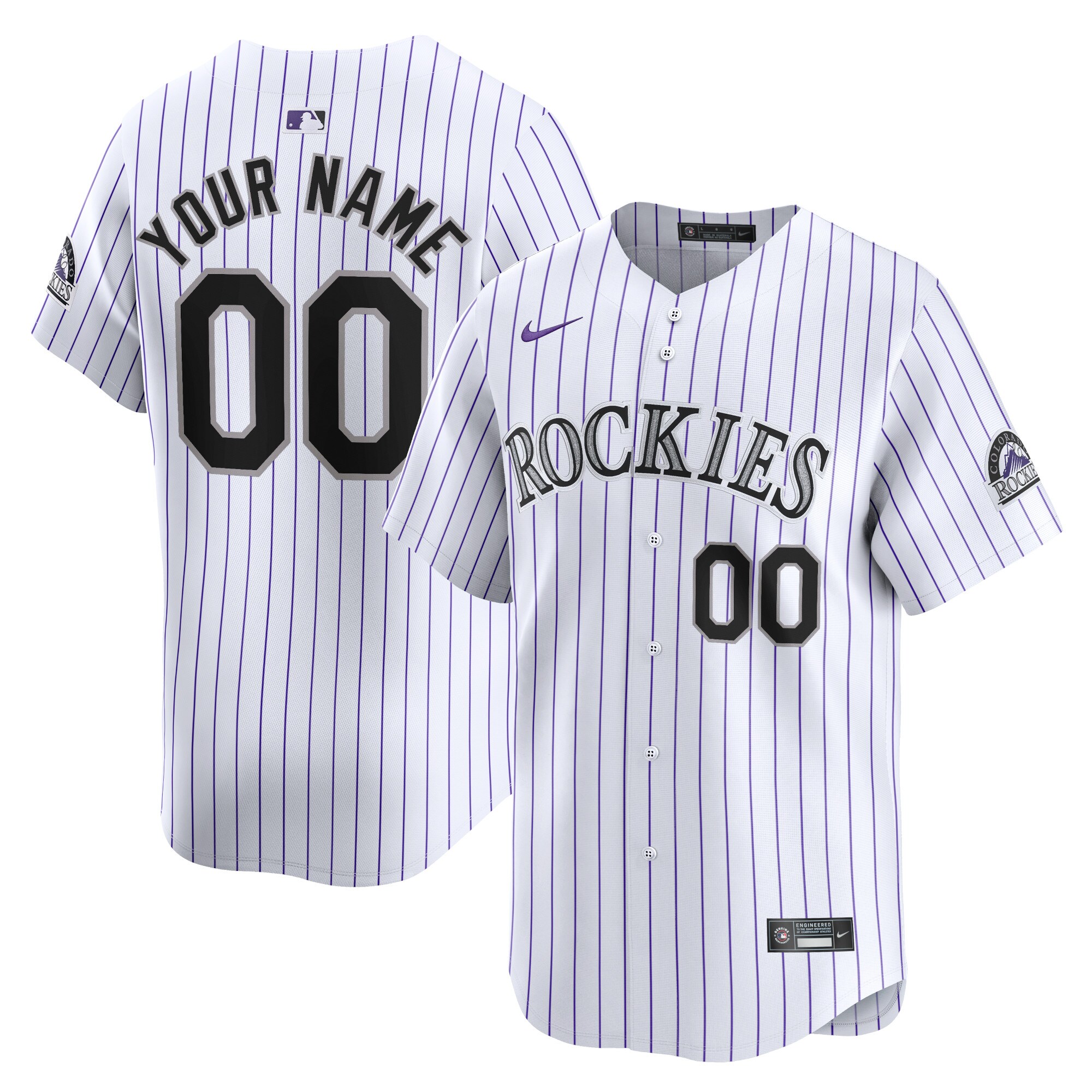 Colorado Rockies  Home Limited Custom Jersey - White