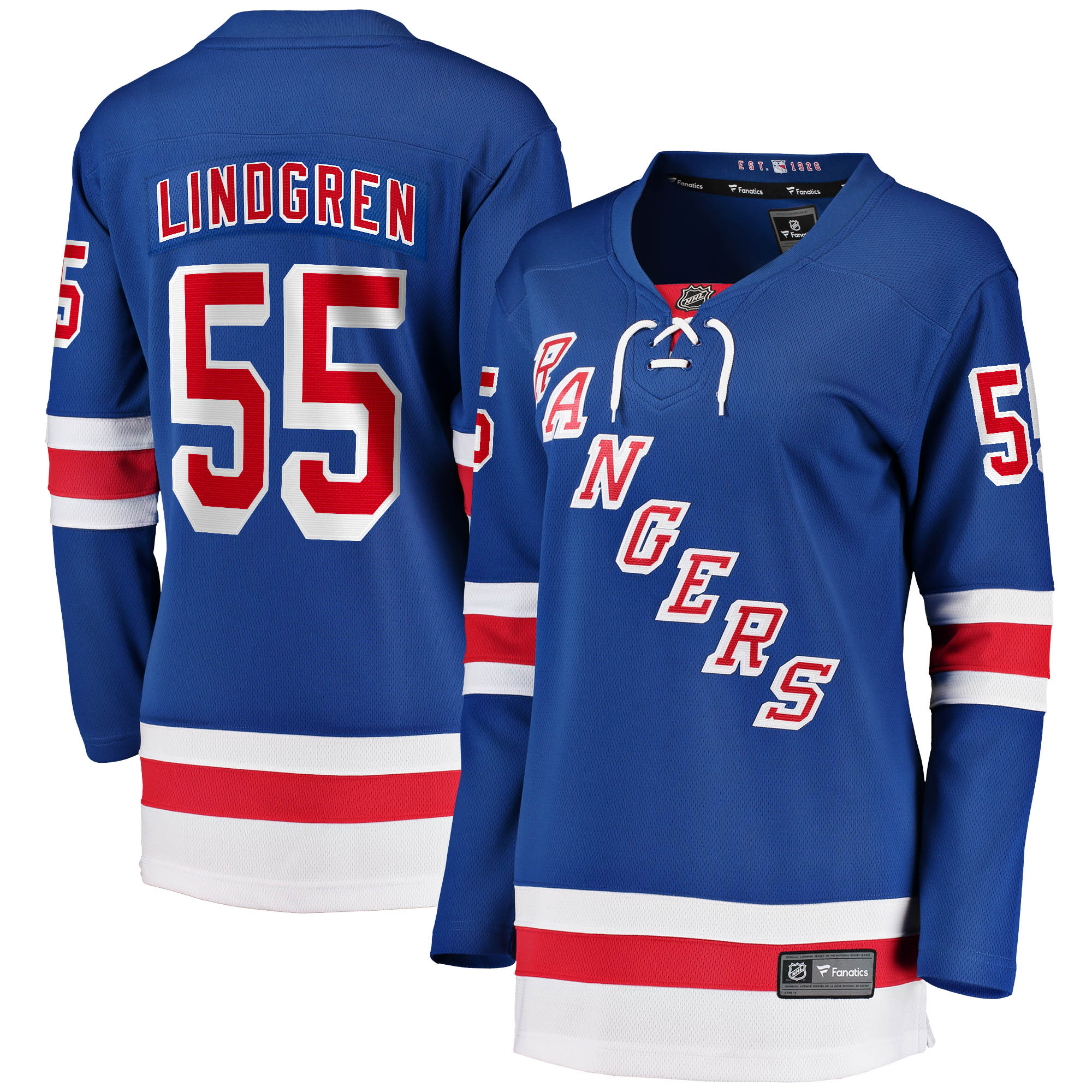Ryan Lindgren New York Rangers Fanatics Women's Home Breakaway Jersey - Blue