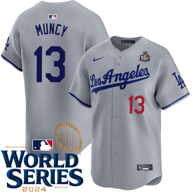 Max Muncy Los Angeles Dodgers Road Limited World Series Jersey