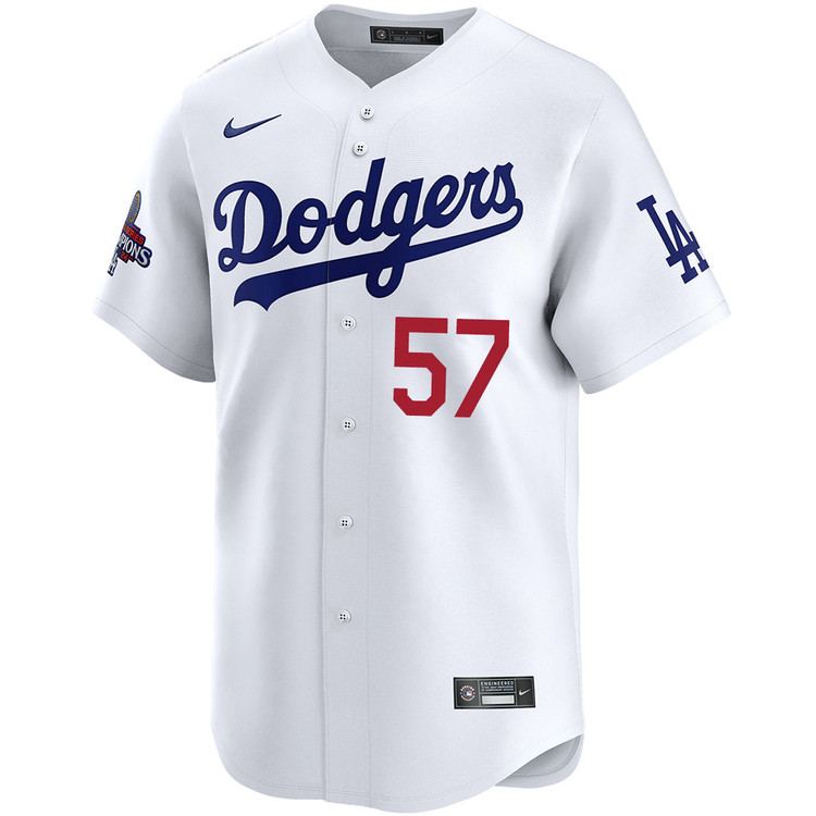 Ryan Brasier Los Angeles Dodgers Youth Home Limited World Series Champions Jersey