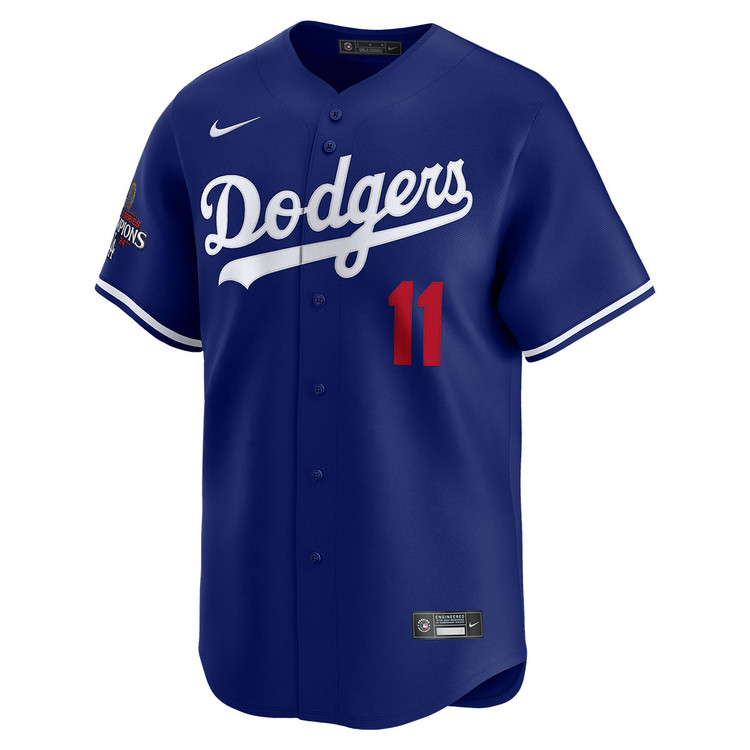Roki Sasaki Kanji Los Angeles Dodgers Alternate Royal Limited World Series Champions Jersey