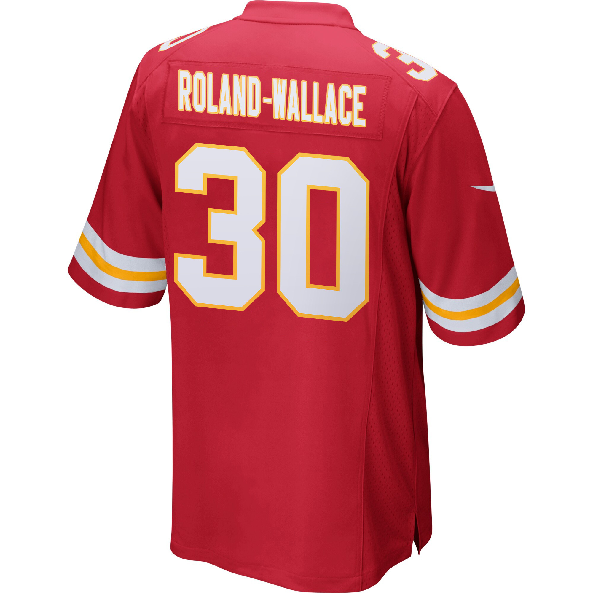 Chris Roland-Wallace 30 Kansas City Chiefs Super Bowl LIX New Orleans Patch Game Men Jersey - Red