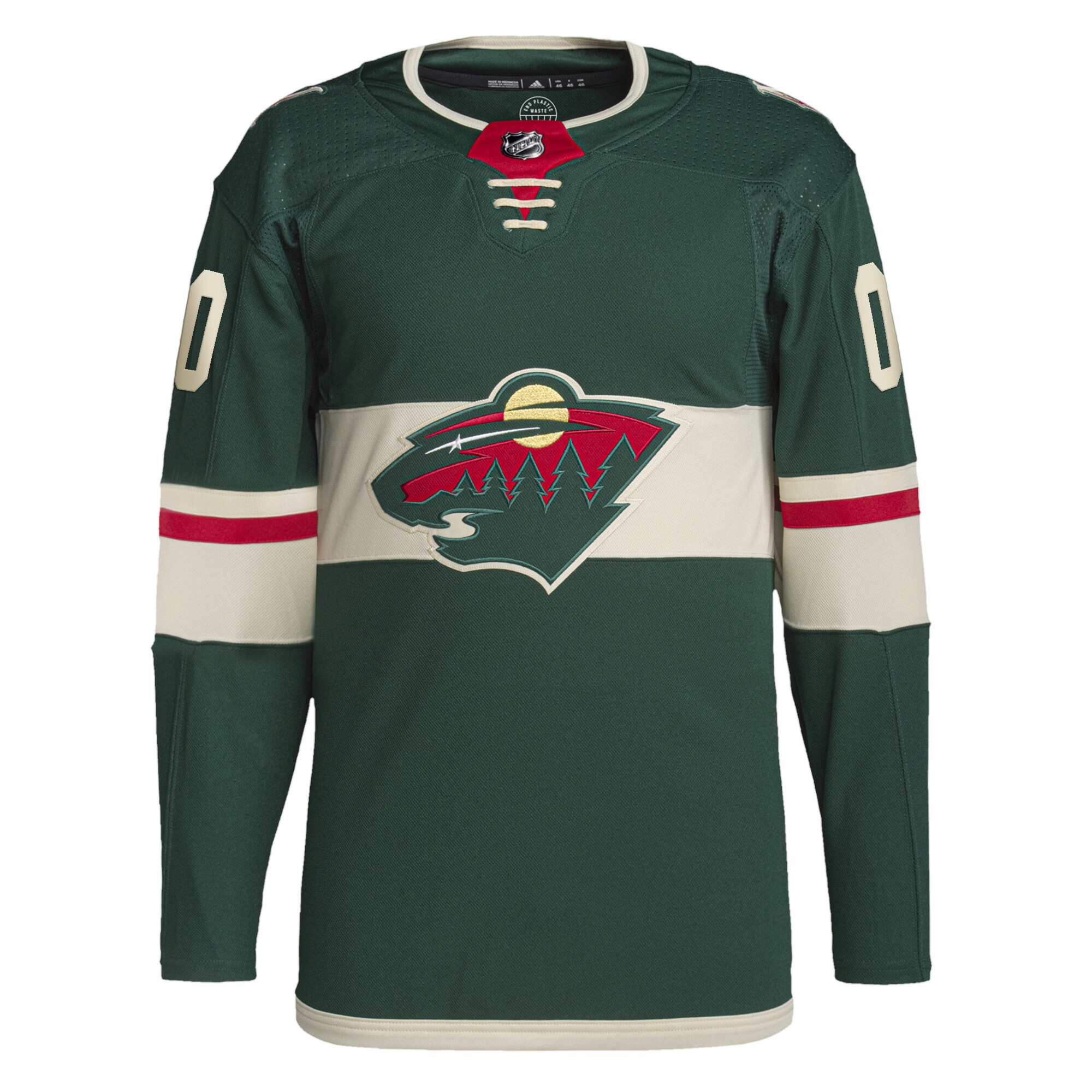 Minnesota Wild adidas Home Primegreen Authentic Custom Jersey - Green