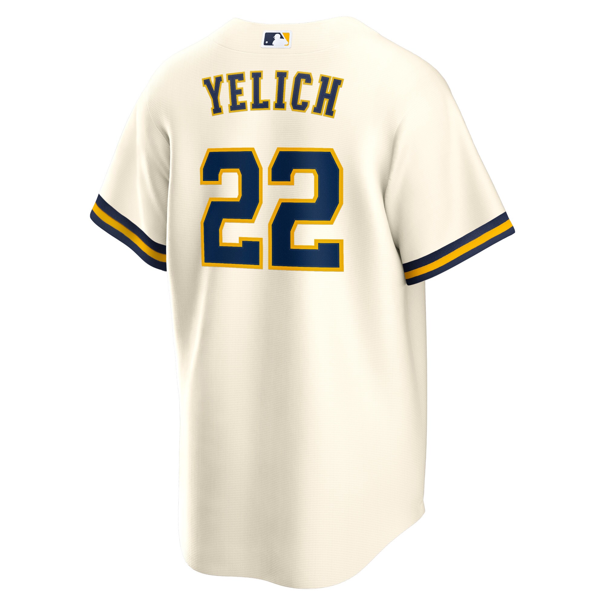 Christian Yelich Milwaukee Brewers  Alternate Replica Player Jersey - Cream