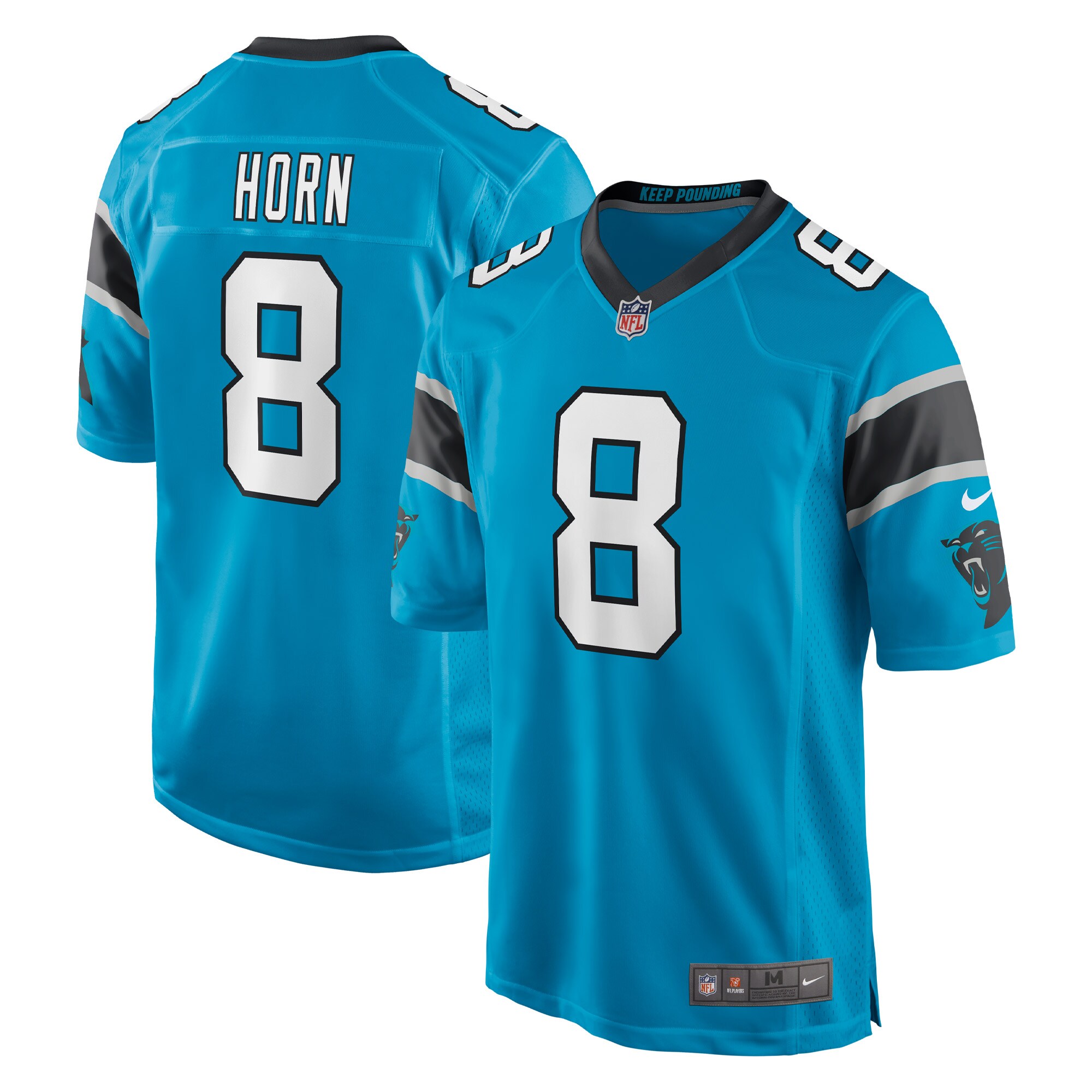 Jaycee Horn Carolina Panthers  Game Jersey - Blue