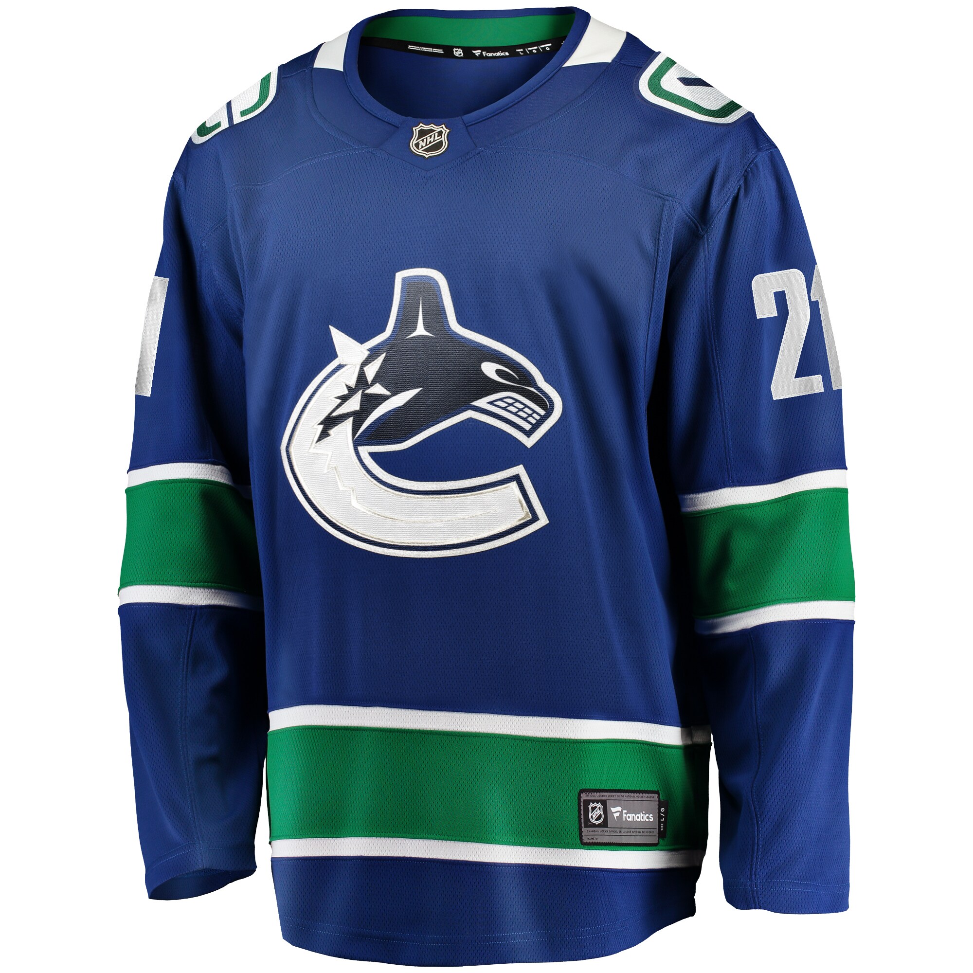 Nils Hoglander Vancouver Canucks Fanatics Home Premier Breakaway Player Jersey - Blue