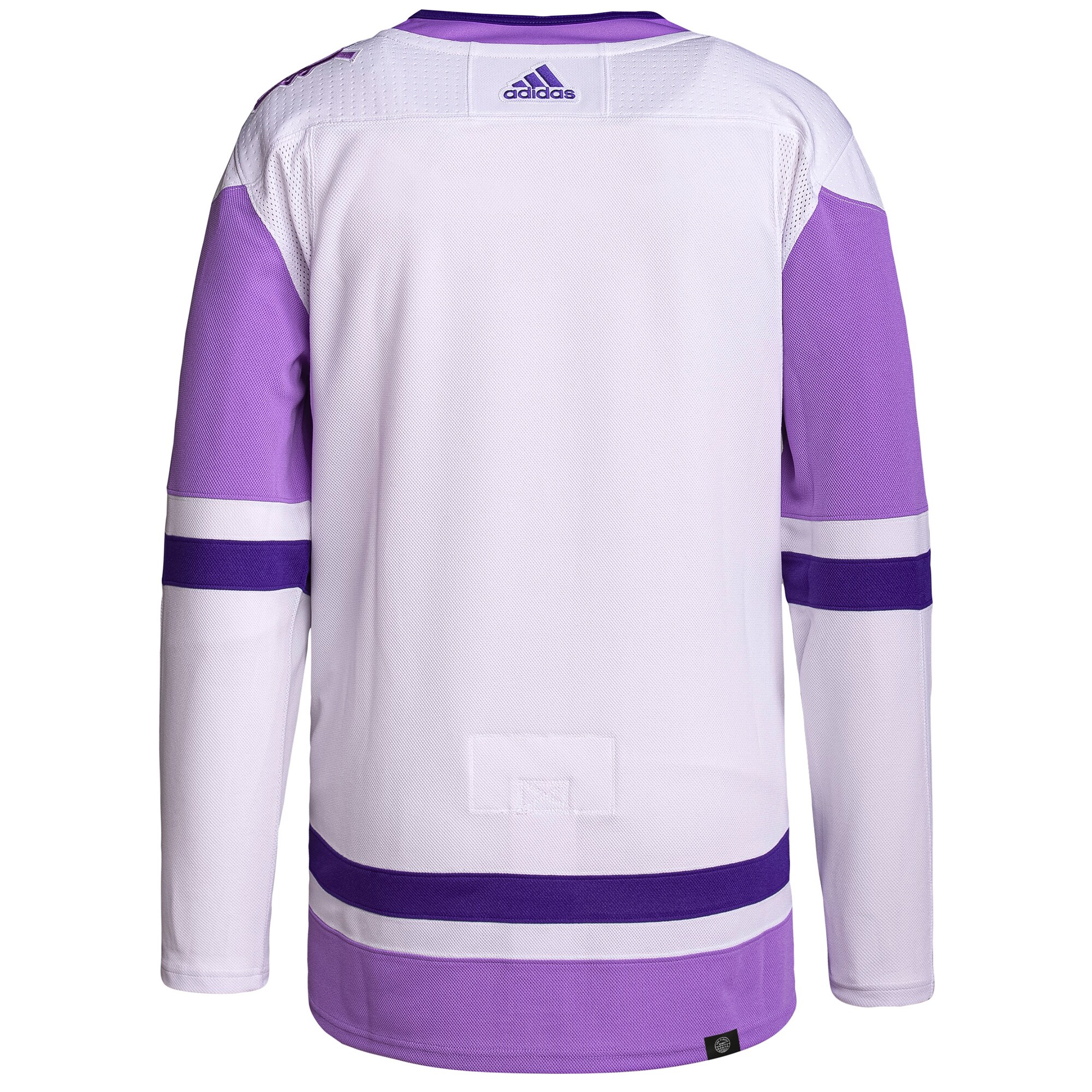 Vancouver Canucks adidas Hockey Fights Cancer Primegreen Authentic Blank Practice Jersey - White\/Purple