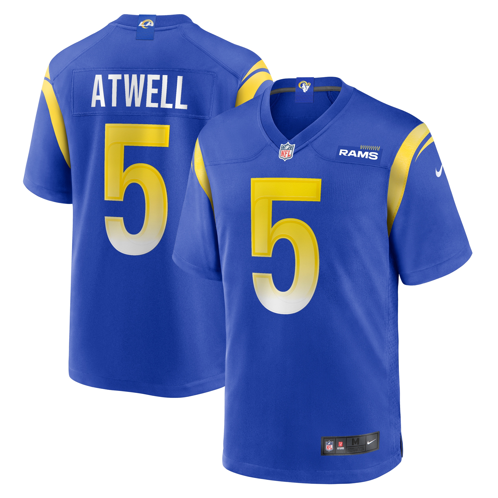 Tutu Atwell Los Angeles Rams  Home Game Jersey - Royal