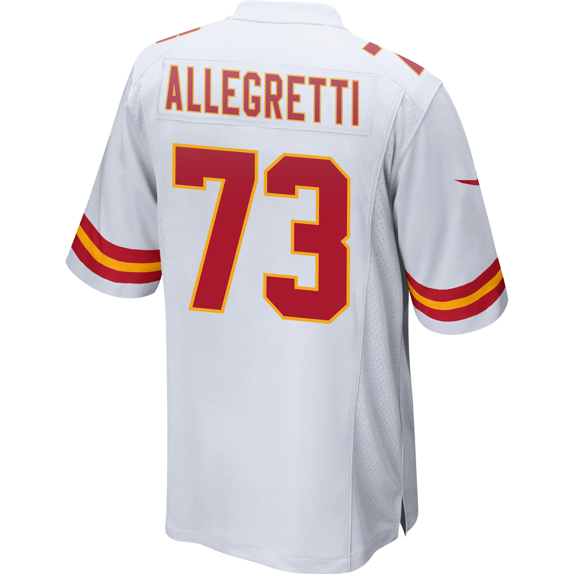 Nick Allegretti 73 Kansas City Chiefs Super Bowl LVII Champions 3 Stars Men Game Jersey - White
