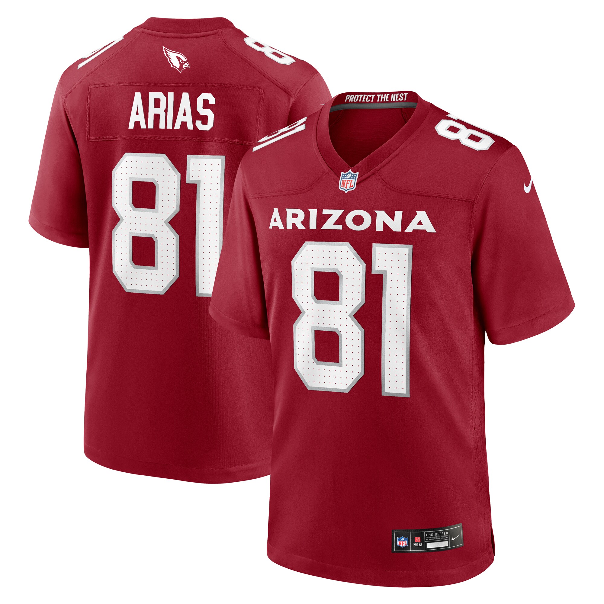 Daniel Arias Arizona Cardinals  Team Game Jersey -  Cardinal