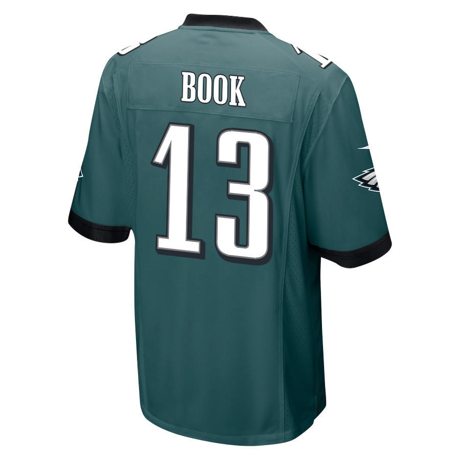 Ian Book 13 Philadelphia Eagles Super Bowl LIX New Orleans Patch Game Men Jersey - Midnight Green