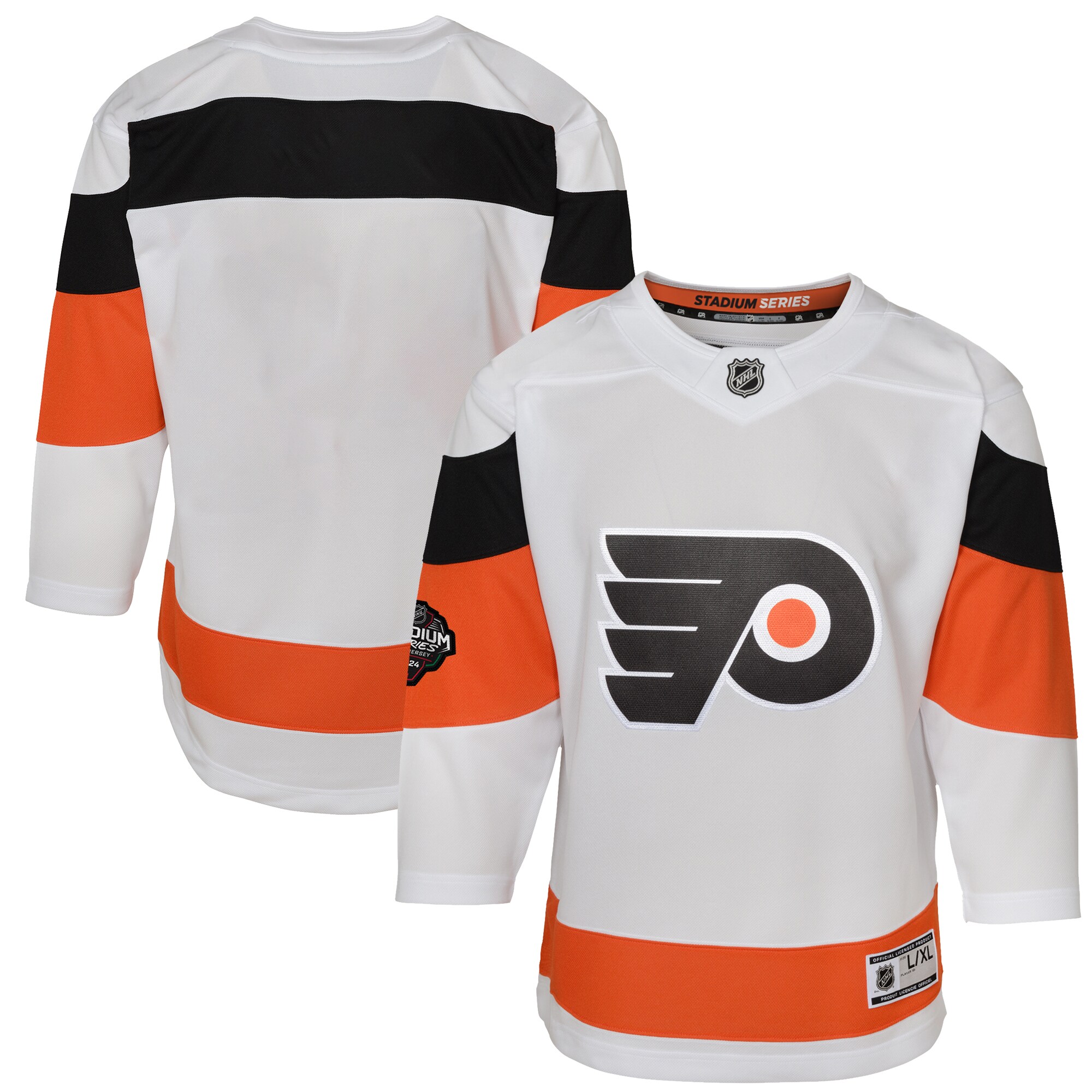 Philadelphia Flyers Youth 2024 NHL Stadium Series Premier Jersey White