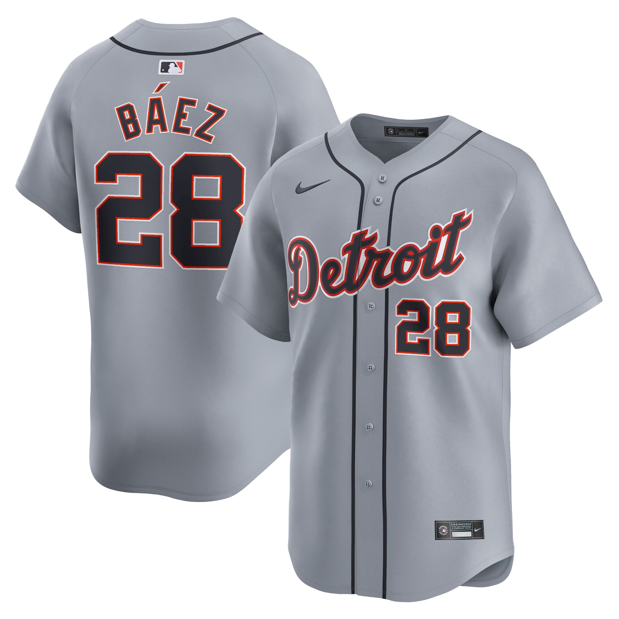 Javier Baez Detroit Tigers  Road Limited Player Jersey Gray