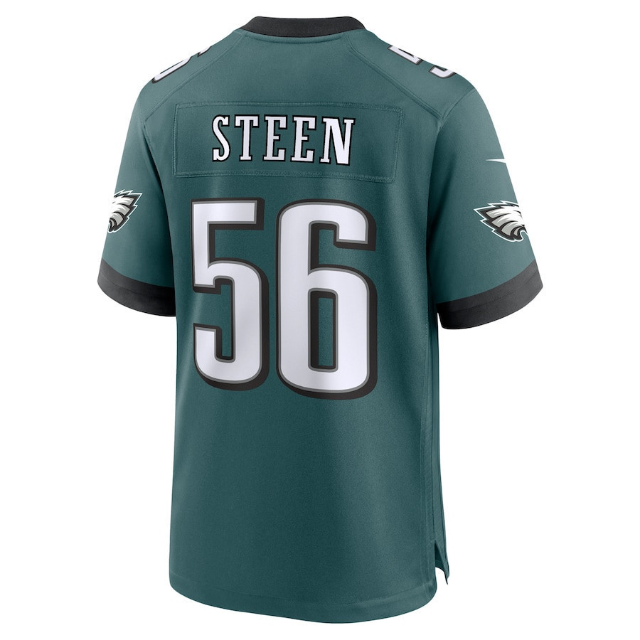Tyler Steen #56 Philadelphia Eagles Super Bowl LIX Jersey - Men's - Midnight Green