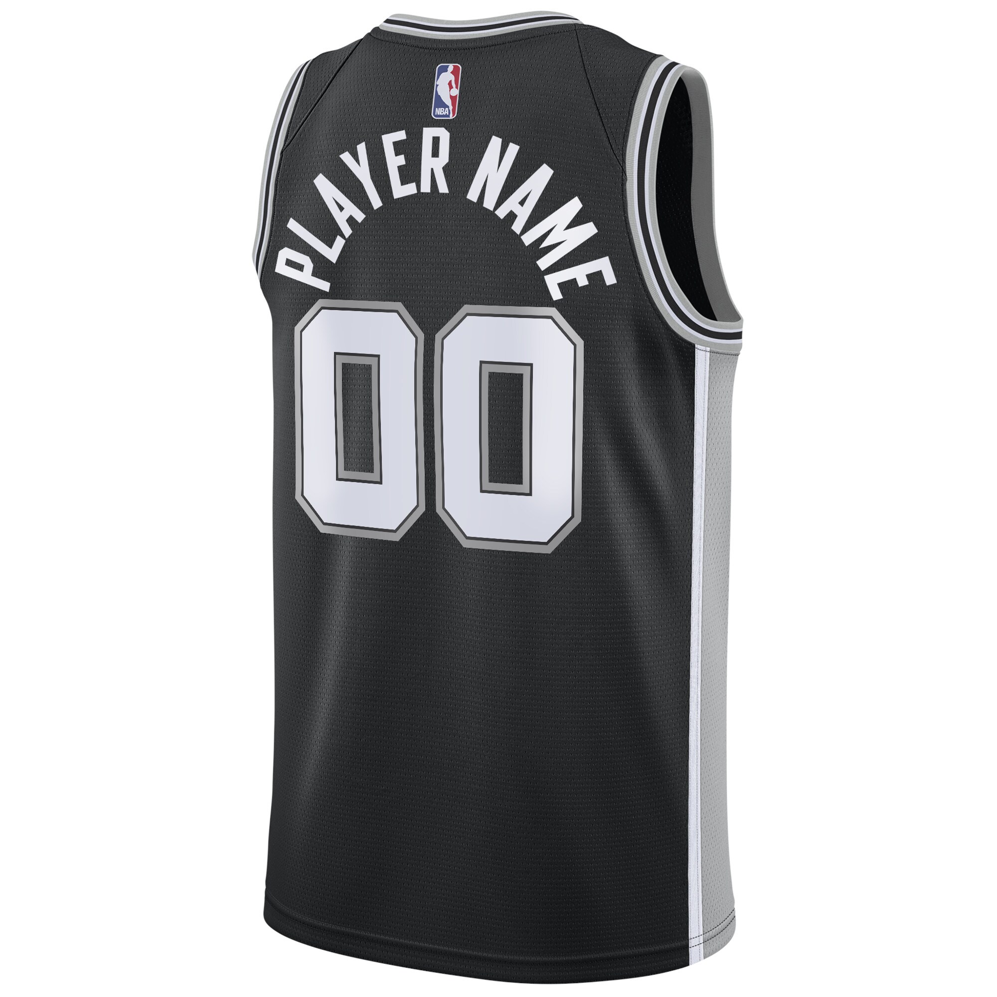 San Antonio Spurs  Swingman Custom Jersey Black - Icon Edition