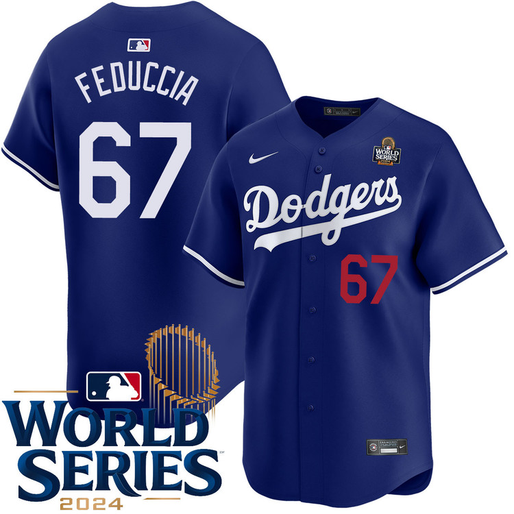 Hunter Feduccia Los Angeles Dodgers Alternate Royal Limited World Series Jersey