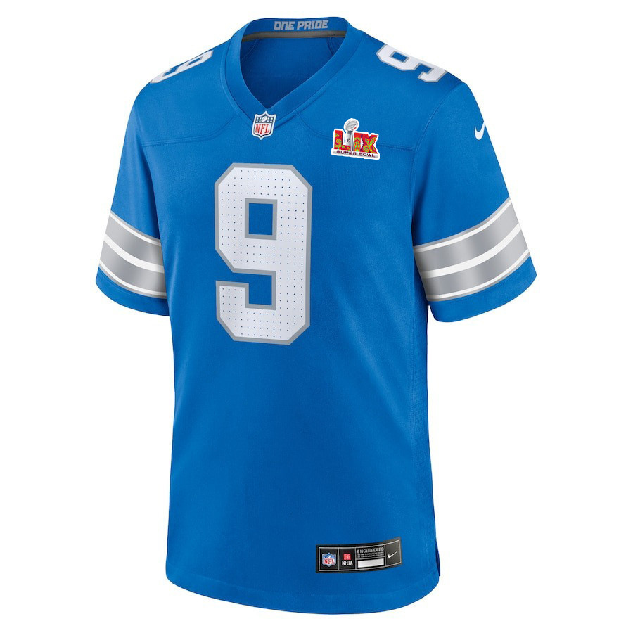 Jameson Williams #9 Detroit Lions Super Bowl LIX Jersey - Men's - Blue