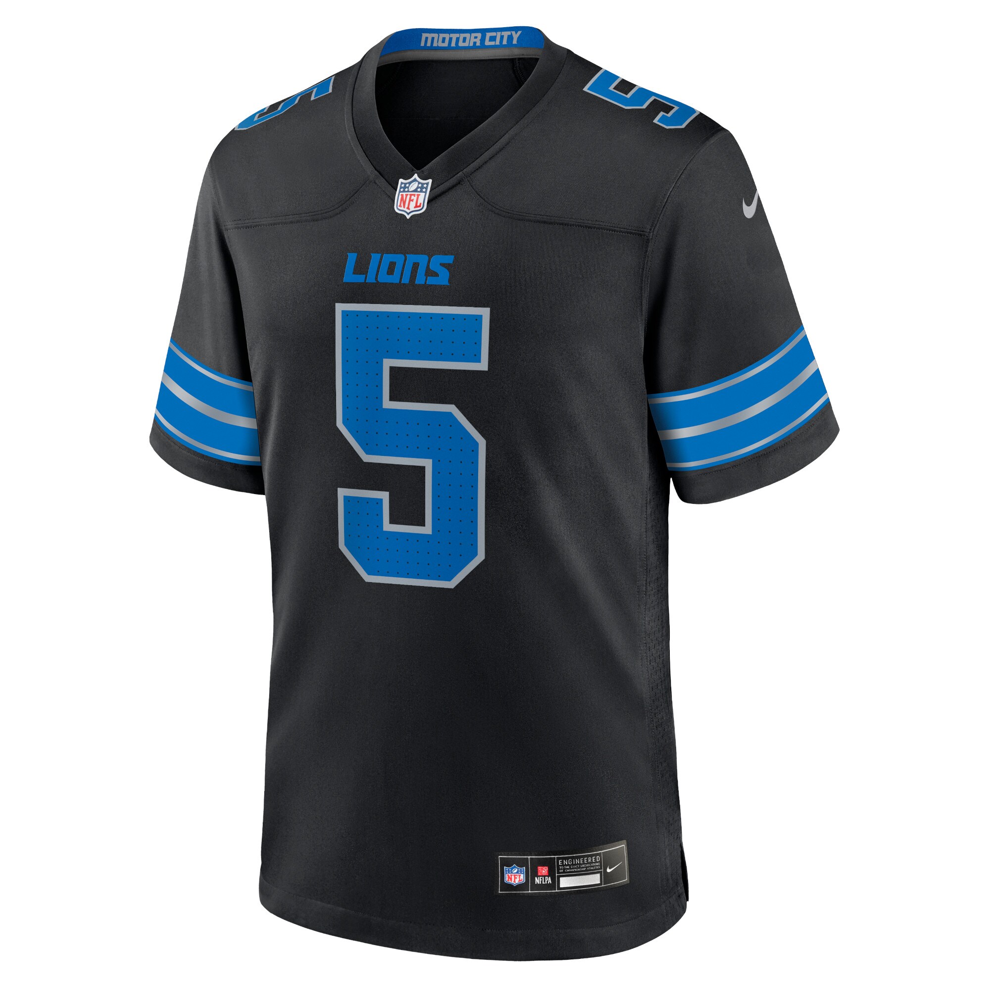 David Montgomery Detroit Lions  2nd Alternate Game Jersey - Black