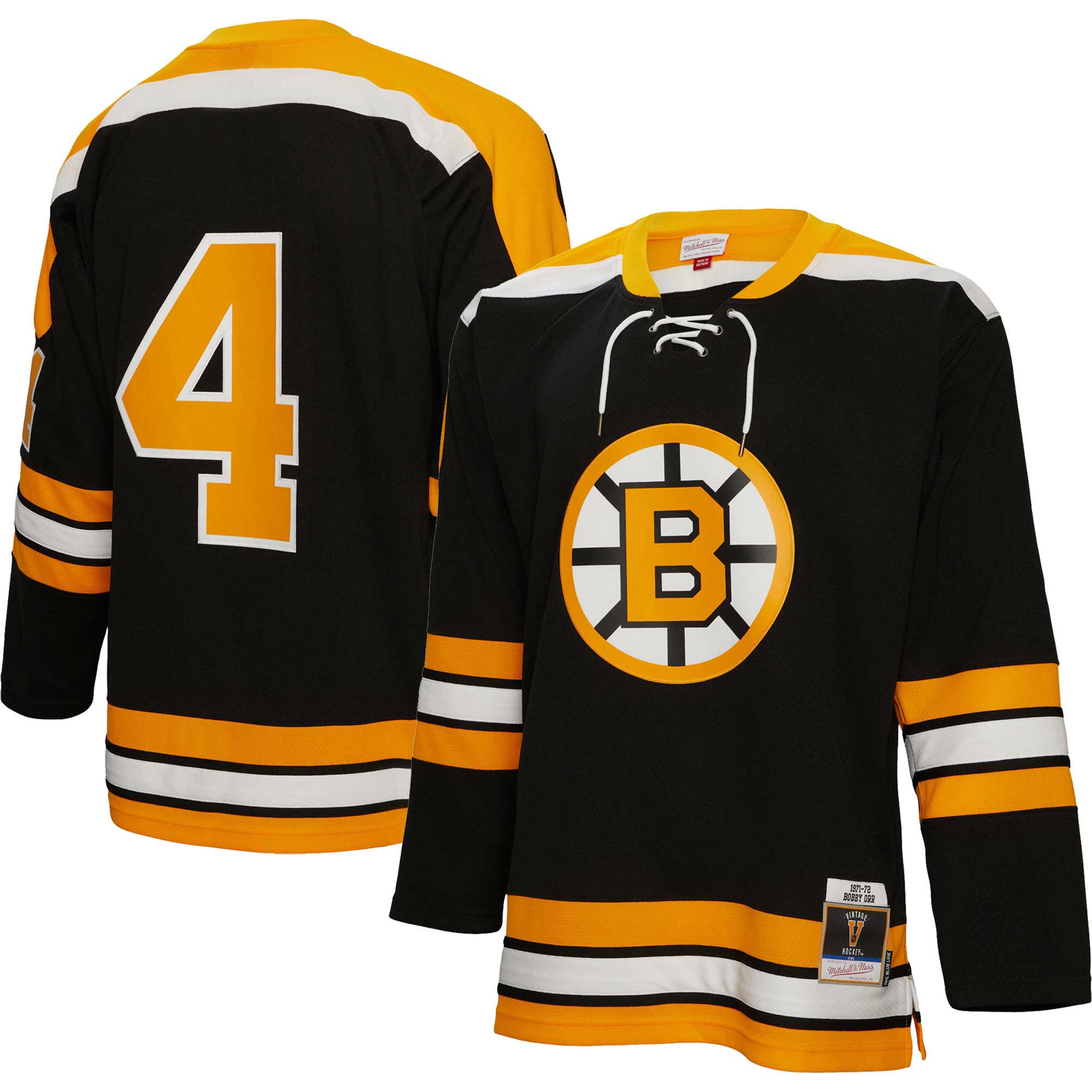 Bobby Orr Boston Bruins Mitchell & Ness 1971\/72 Blue Line Player Jersey - Black