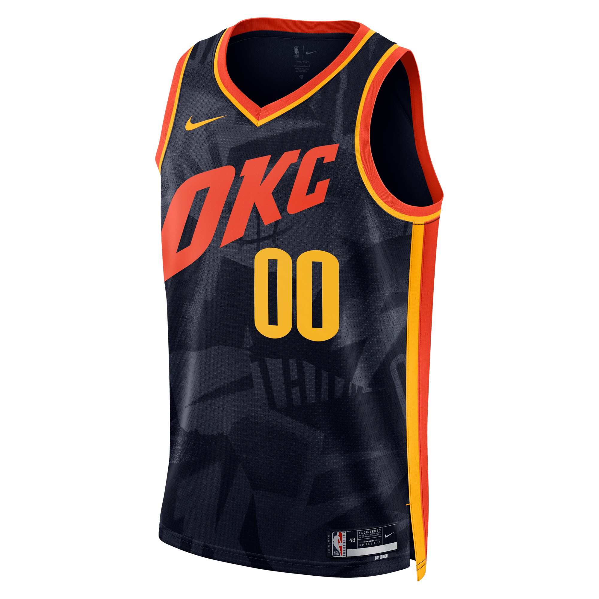 Oklahoma City Thunder Unisex 2023\/24 Custom Swingman Jersey - Navy - City Edition