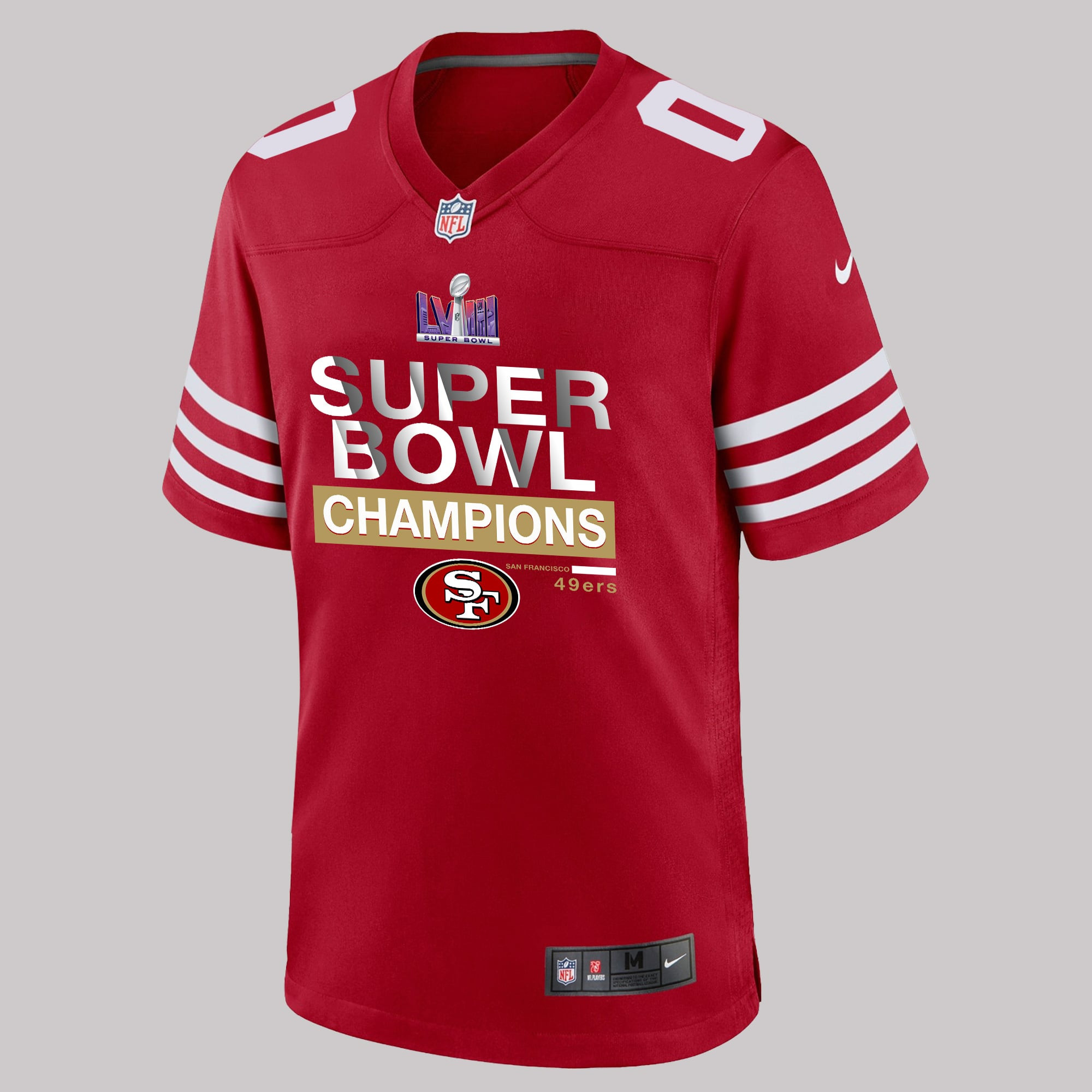 San Francisco 49ers Super Bowl LVIII Game Style Jersey - Men, Red V1