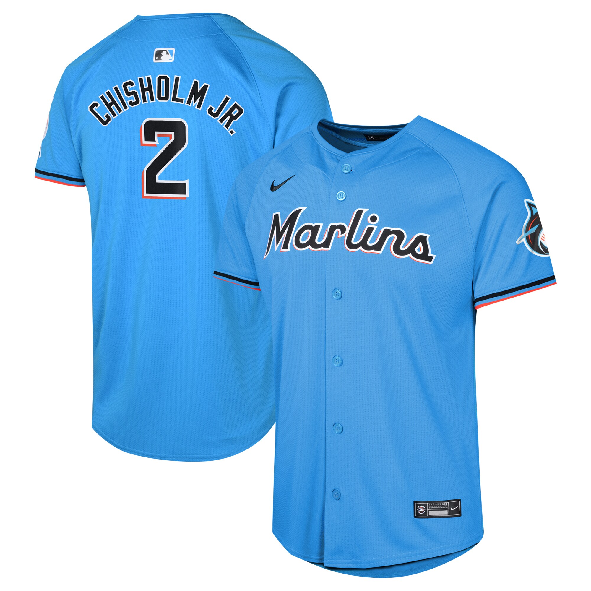 Jazz Chisholm Jr. Miami Marlins Youth Alternate Limited Player Jersey Blue