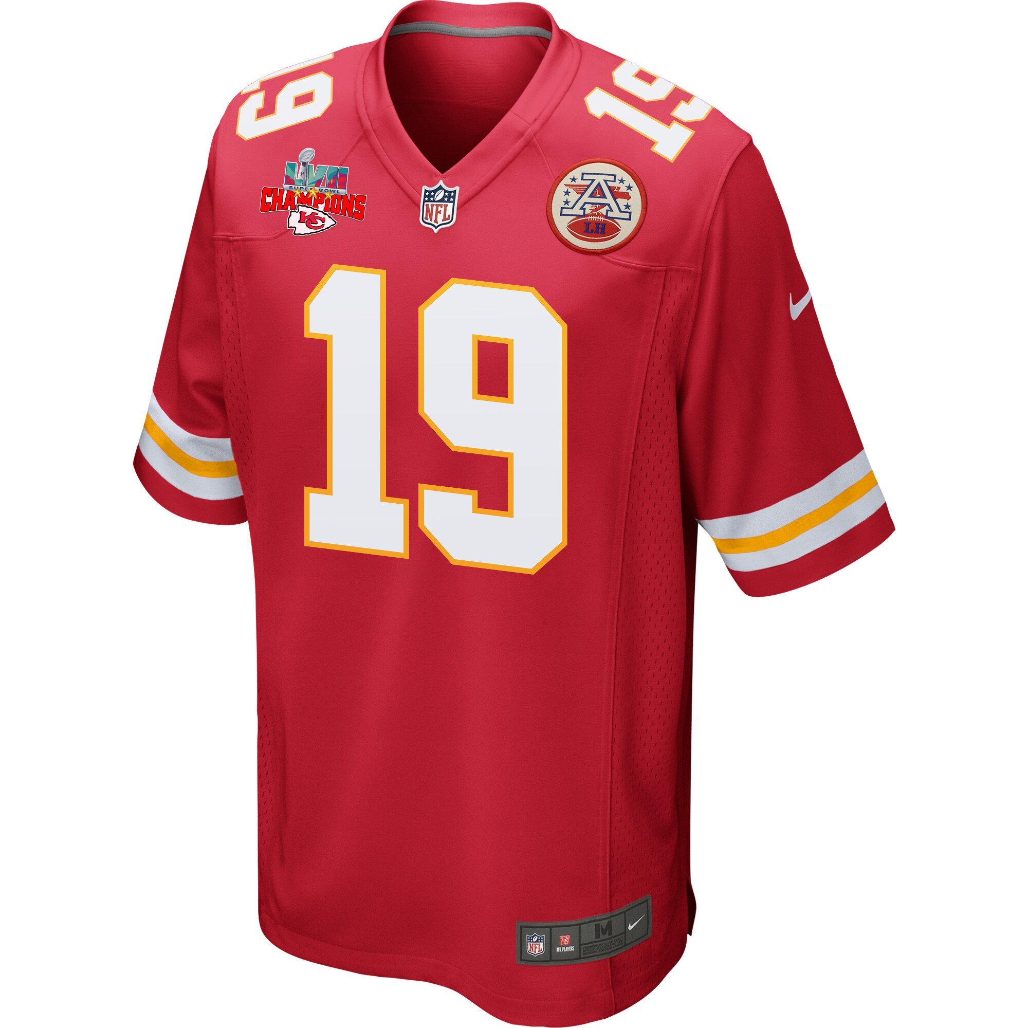 Kadarius Toney 19 Kansas City Chiefs Super Bowl LVII Champions 3 Stars Men Game Jersey - Red