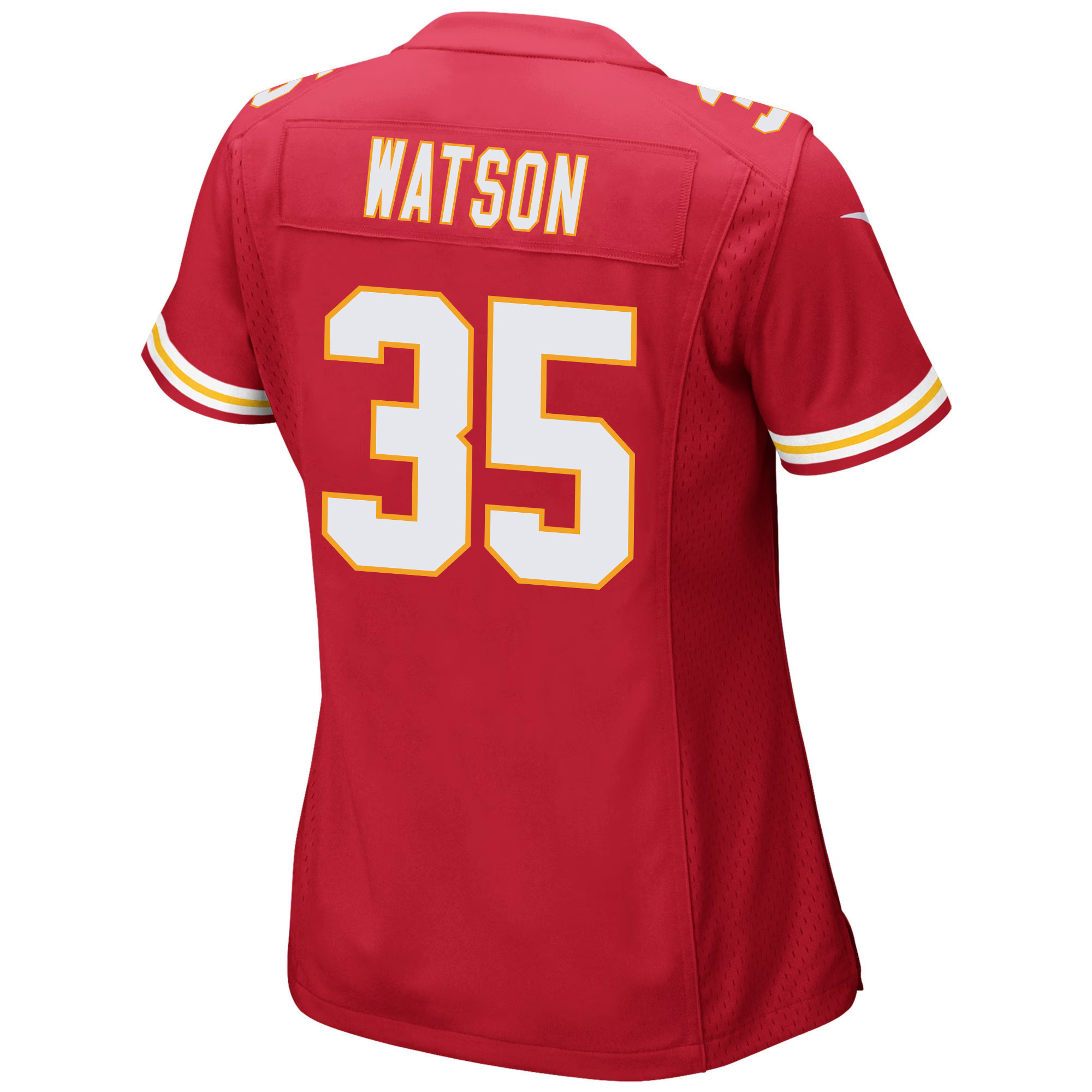 Jaylen Watson 35 Kansas City Chiefs Super Bowl LVII Champions 3 Stars Women Game Jersey - Red