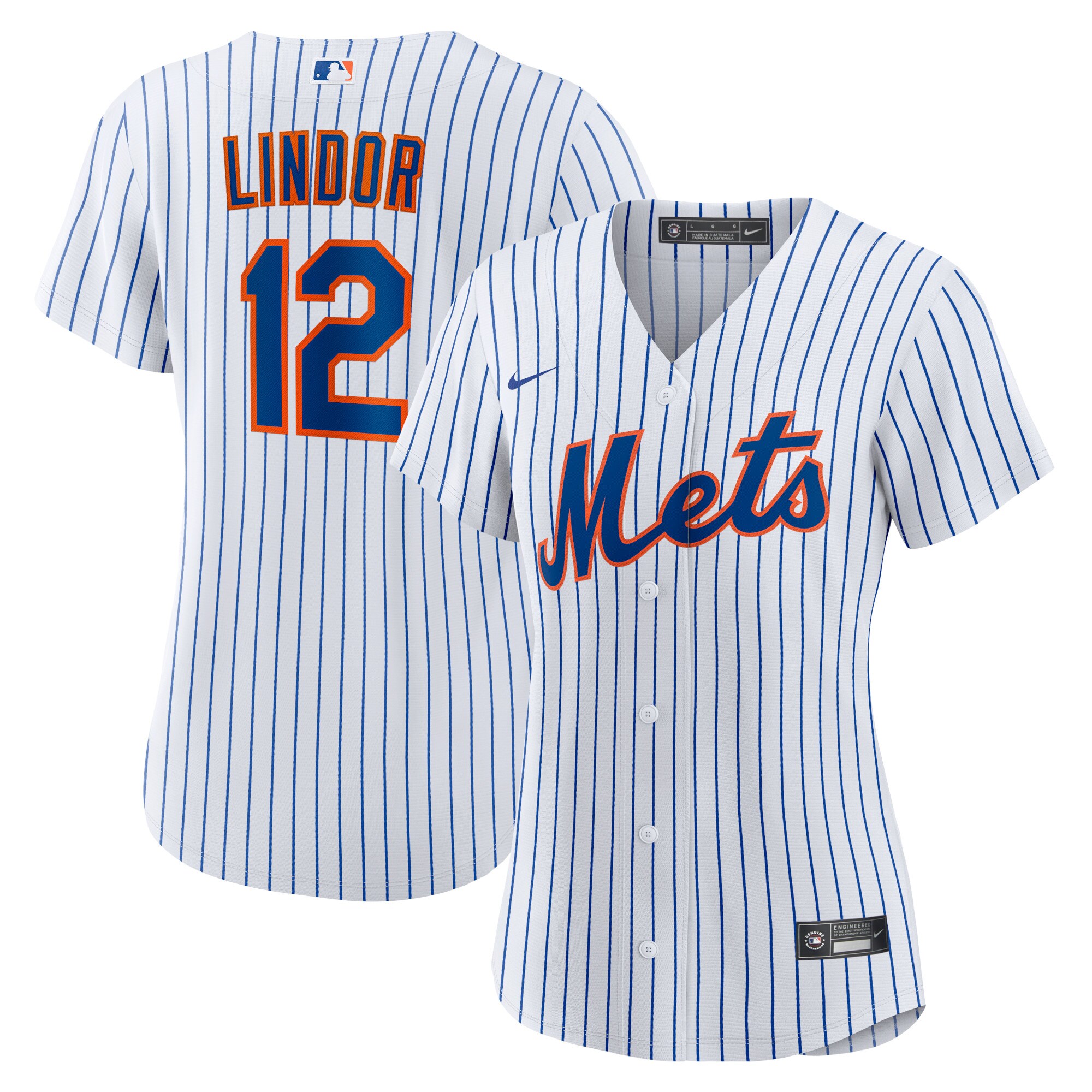 Francisco Lindor New York Mets Women's Home Replica Player Jersey - White