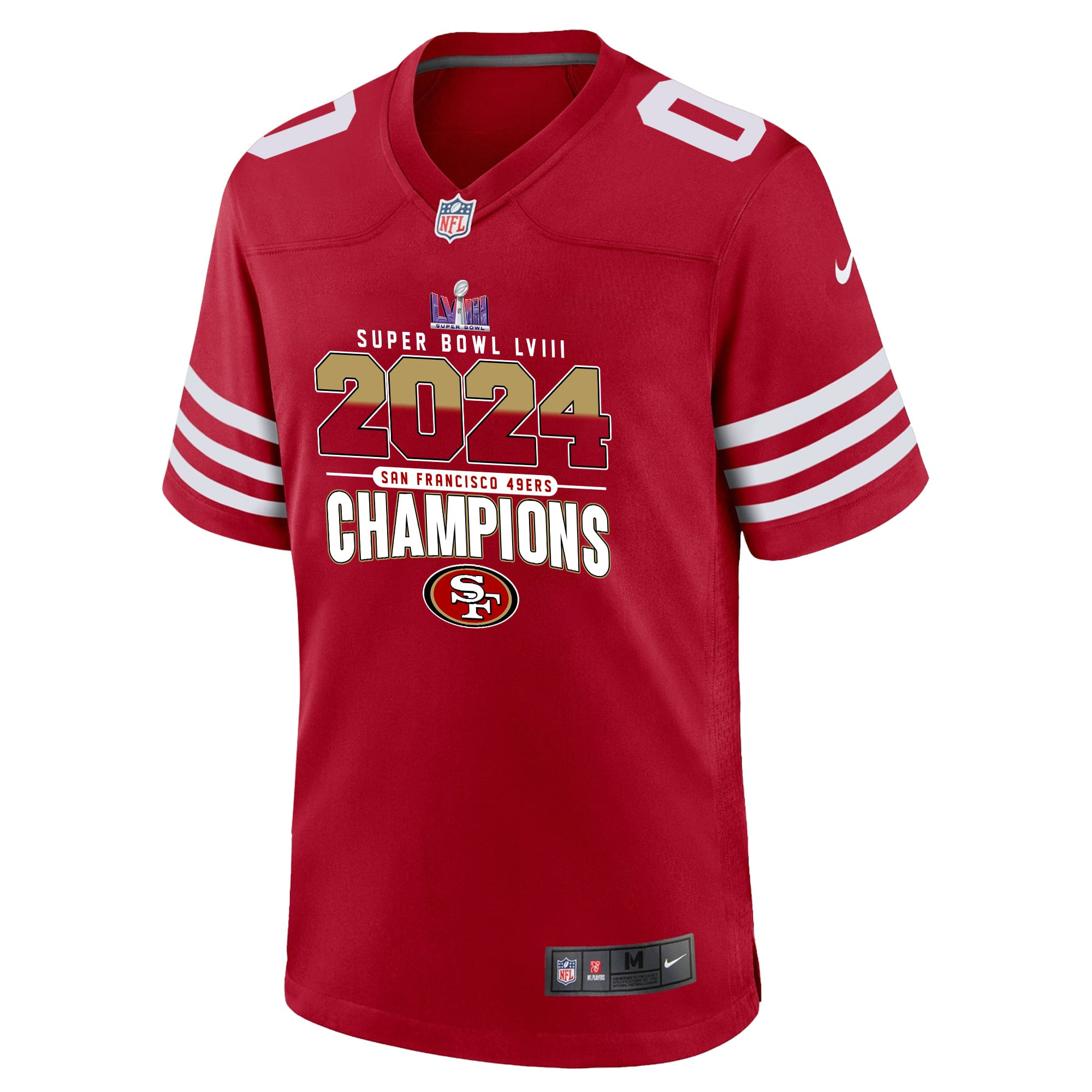 San Francisco 49ers Super Bowl LVIII 2024Game Jersey - Men, Red V5