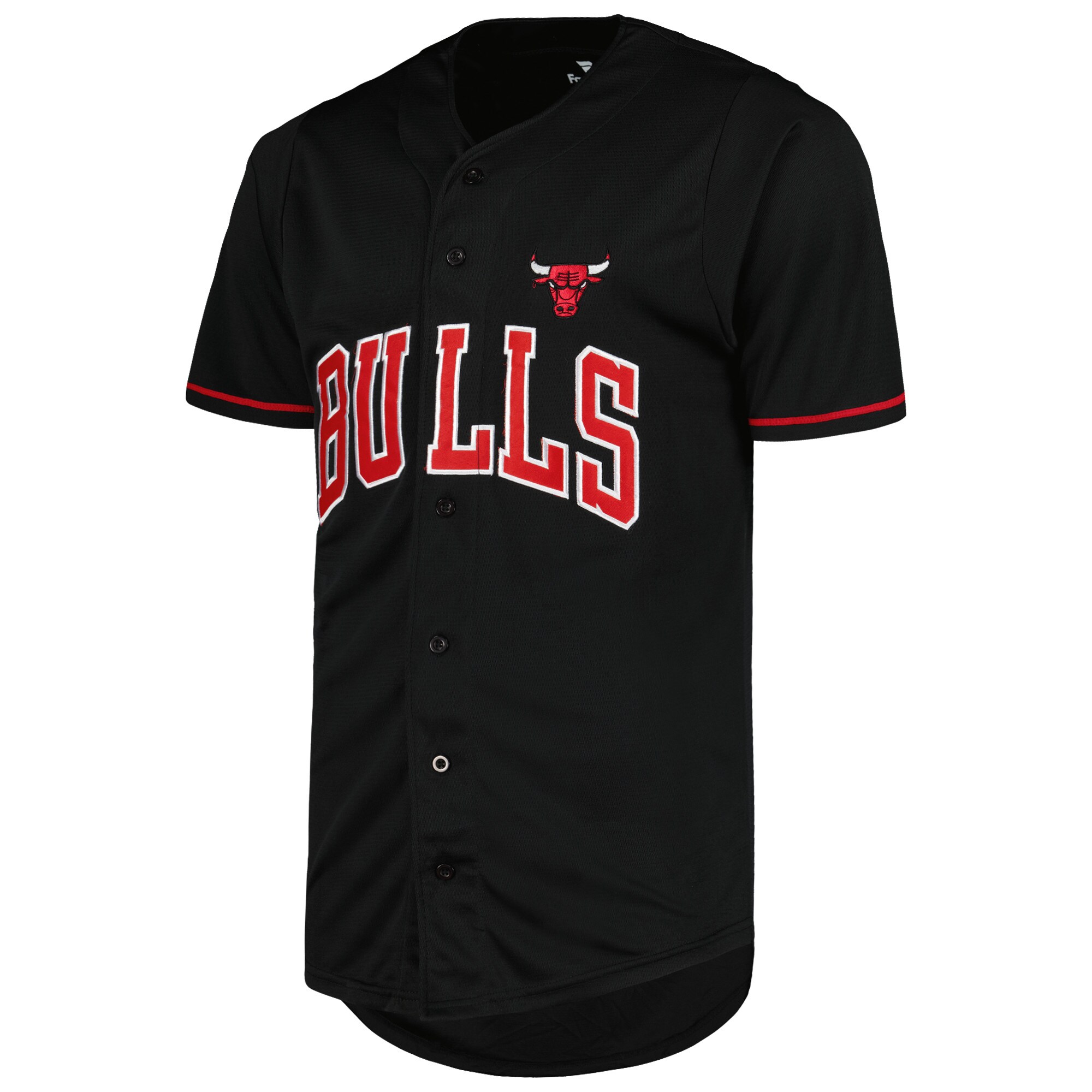 Chicago Bulls Fanatics Pop Baseball Jersey - Black