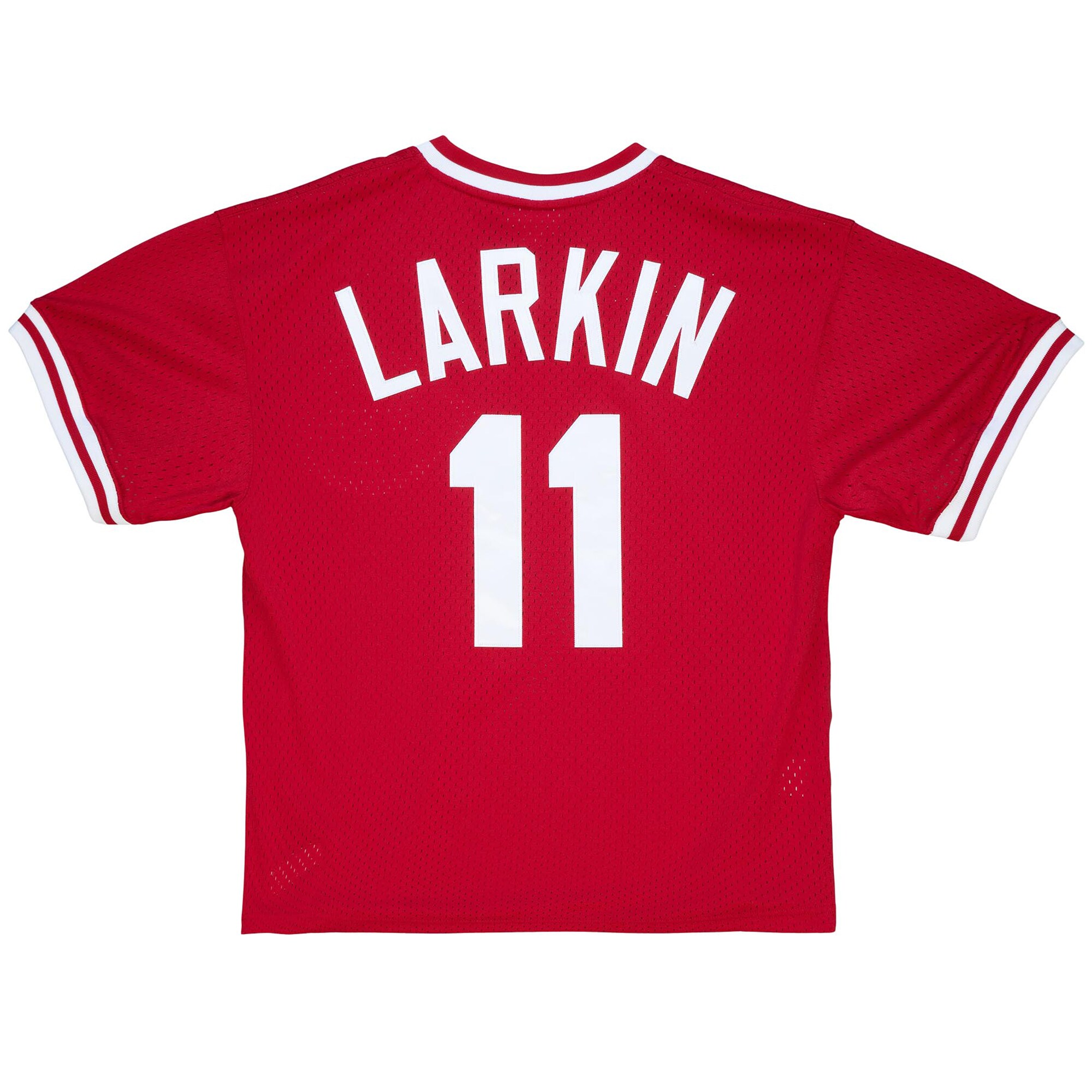 Barry Larkin Cincinnati Reds Mitchell & Ness Youth Cooperstown CollectionMesh Batting Practice Jersey - Red