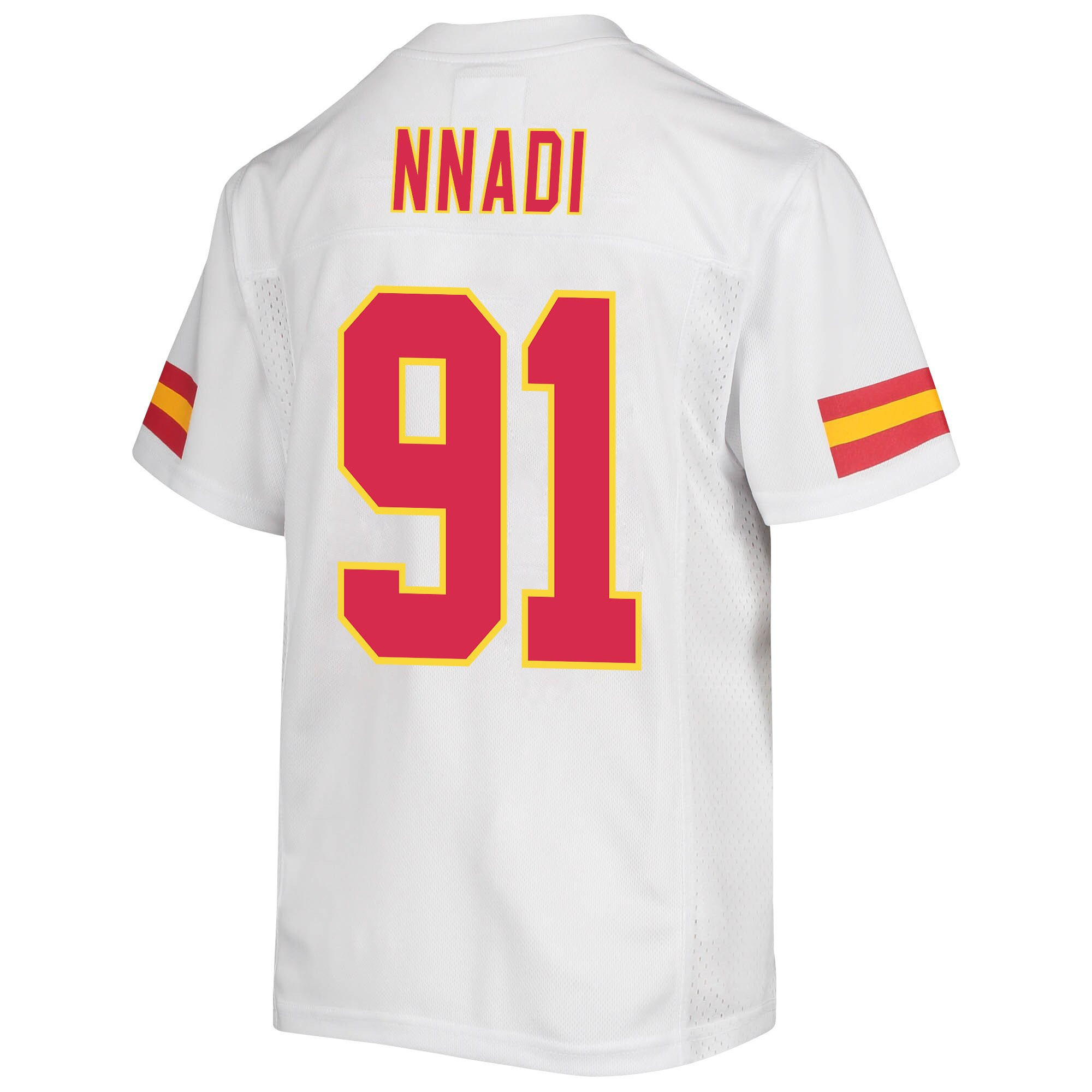 Derrick Nnadi 91 Kansas City Chiefs Super Bowl LVII Champions Youth Game Jersey - White