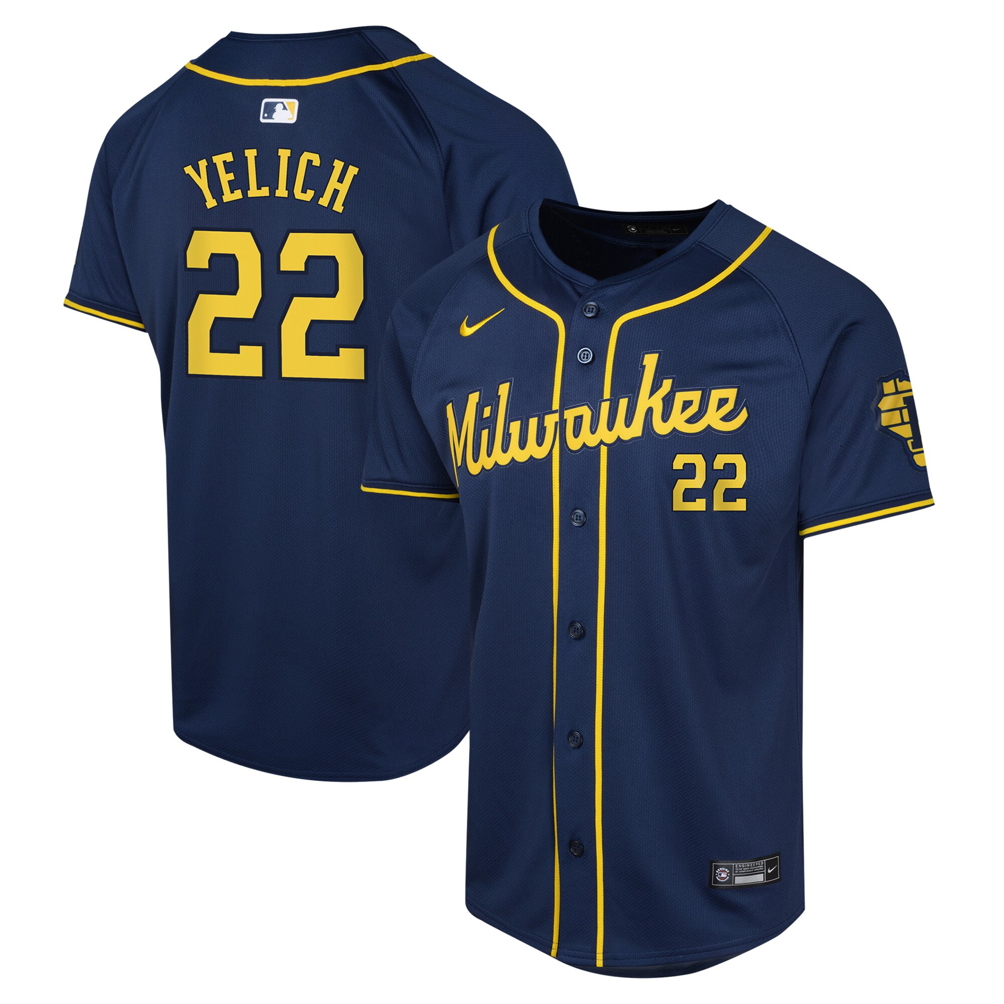 Christian Yelich Milwaukee Brewers Youth Alternate Limited Player Jersey Navy