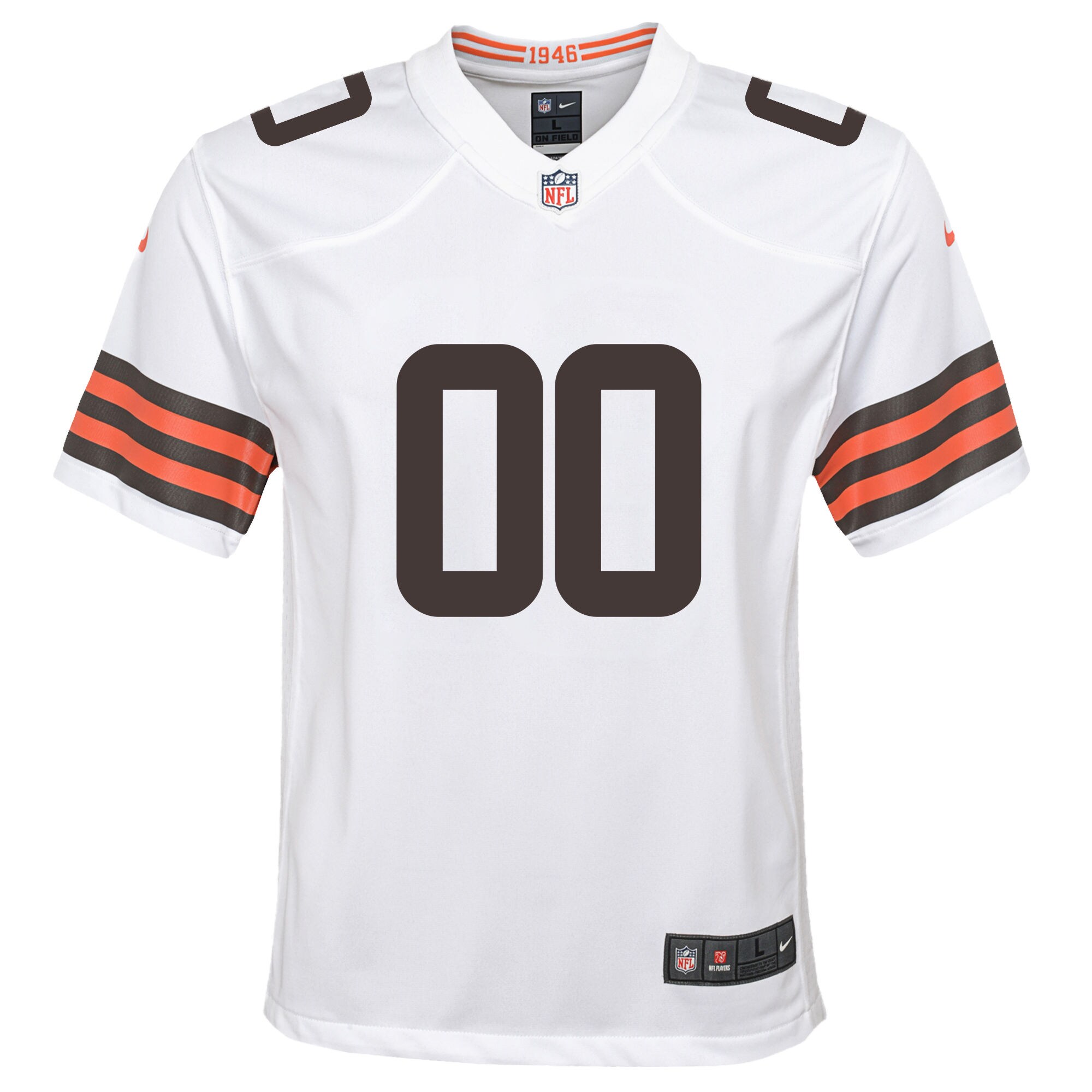 Cleveland Browns Custom Game Jersey - White