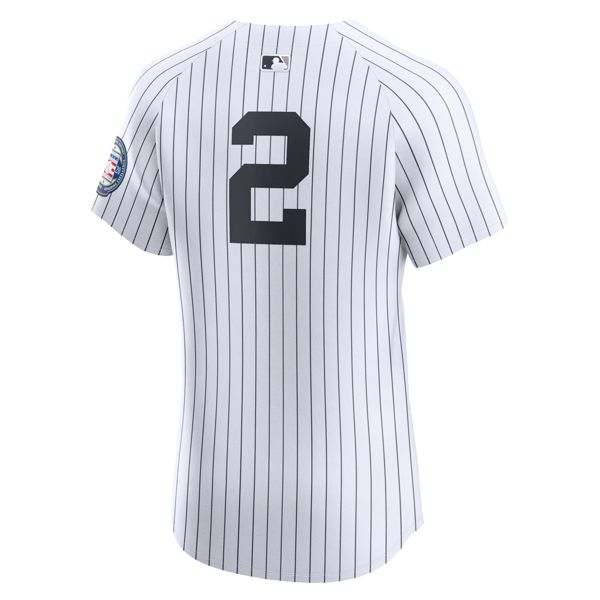 Derek Jeter New York Yankees Home 2020 Hall of Fame Induction Patch Elite Player Jersey - White