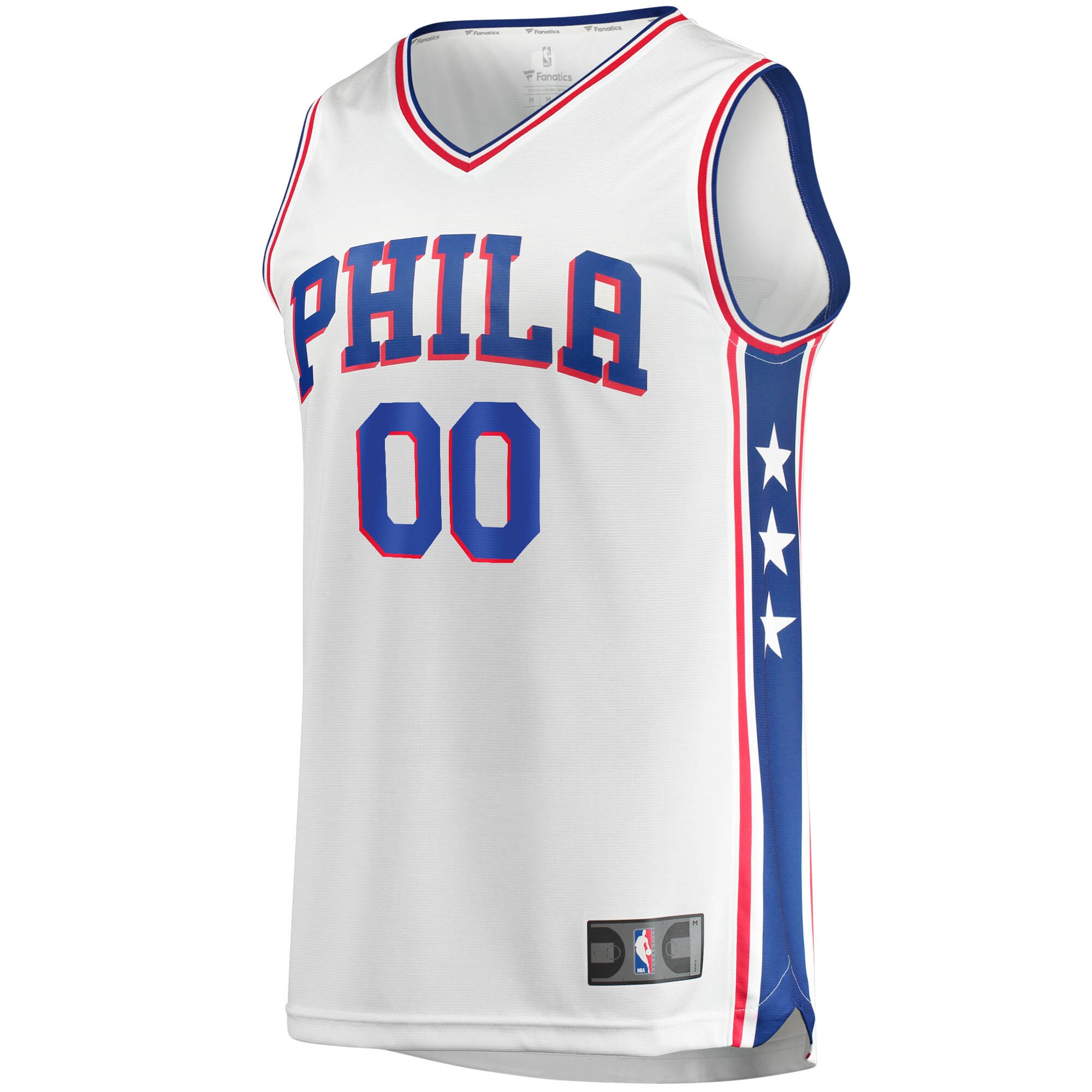 Philadelphia 76ers Fanatics Youth Fast Break Custom Replica Jersey White - Association Edition