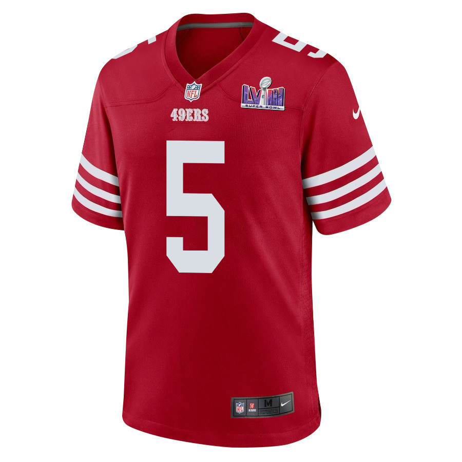Randy Gregory 5 San Francisco 49ers Super Bowl LVIII Patch Game Men Jersey - Scarlet