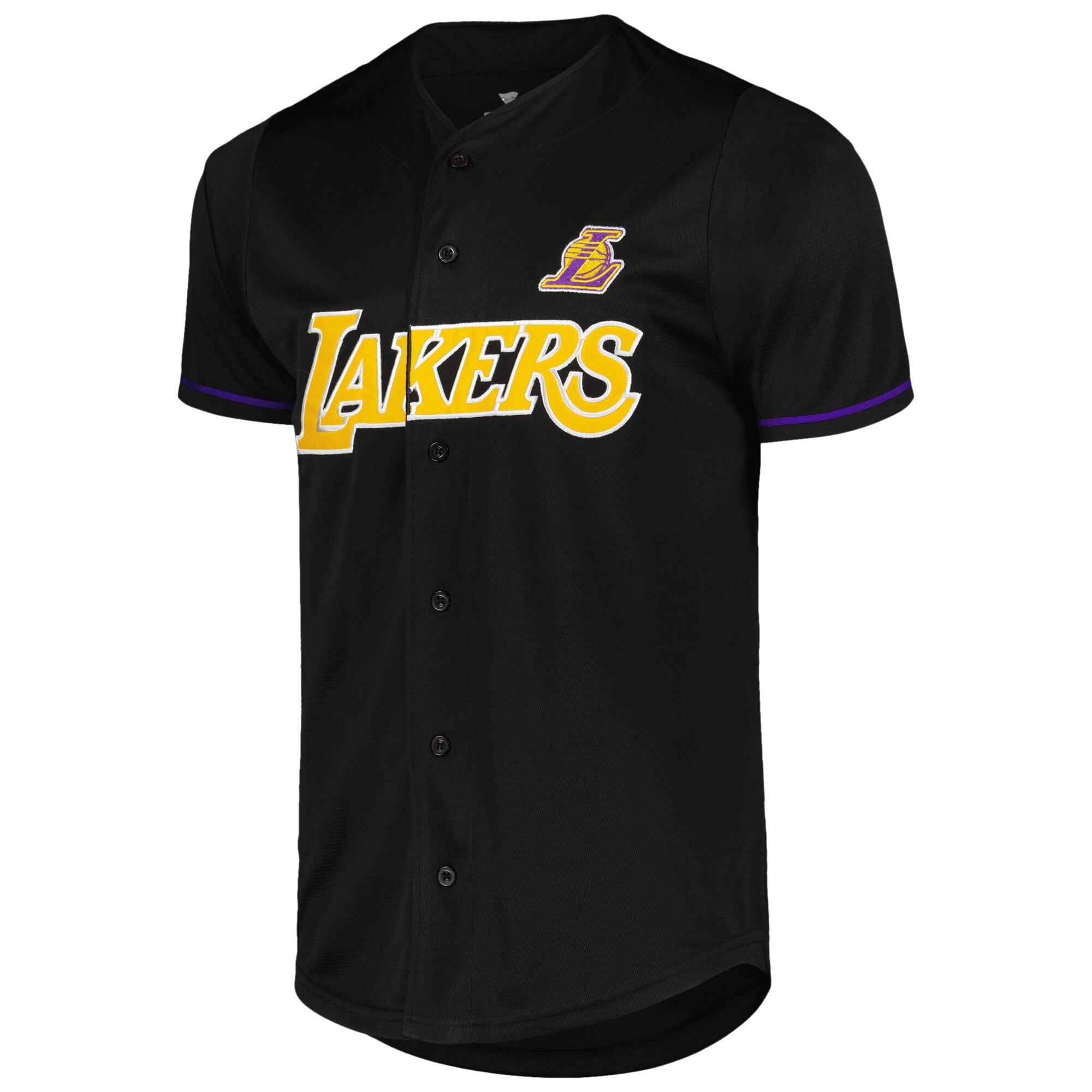 Los Angeles Lakers Fanatics Pop Baseball Jersey - Black