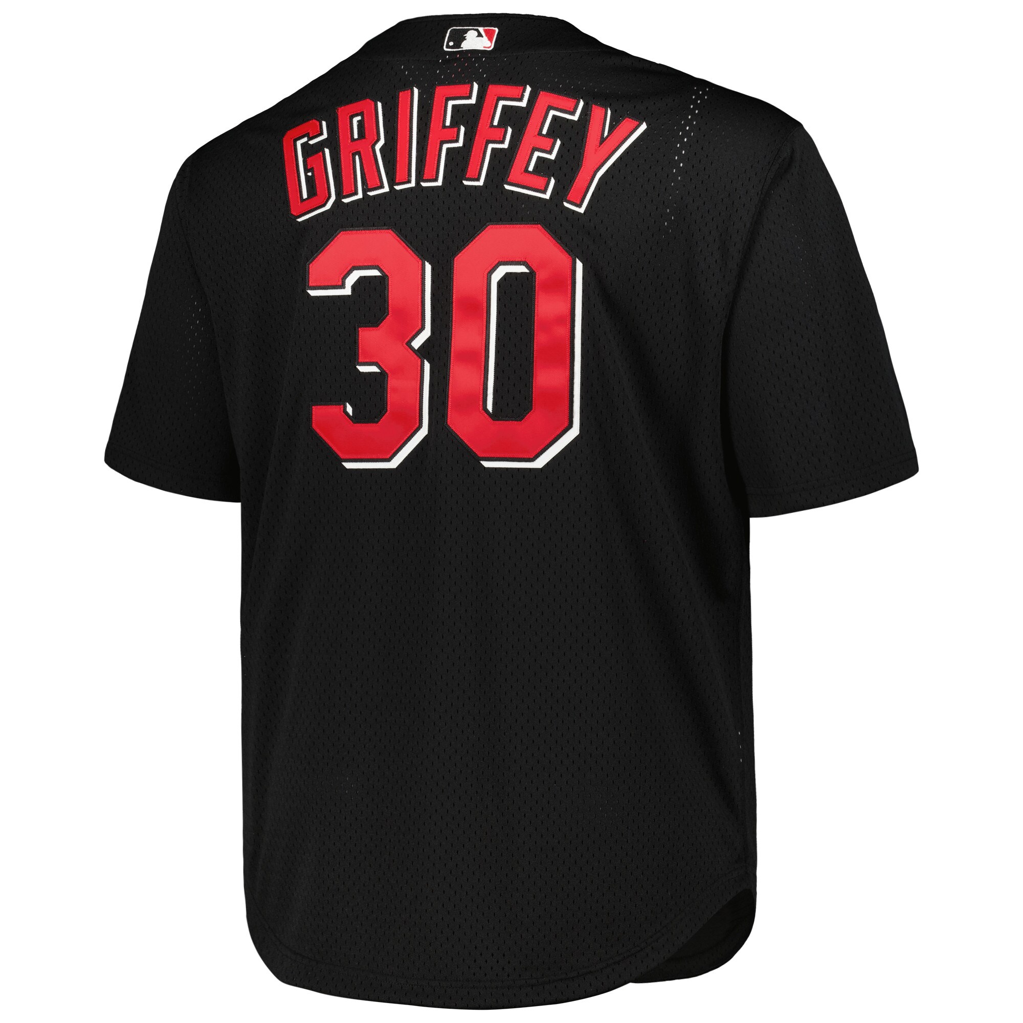 Ken Griffey Jr. Cincinnati Reds Mitchell & Ness Big & Tall Cooperstown Collection Batting Practice Replica Jersey - Black