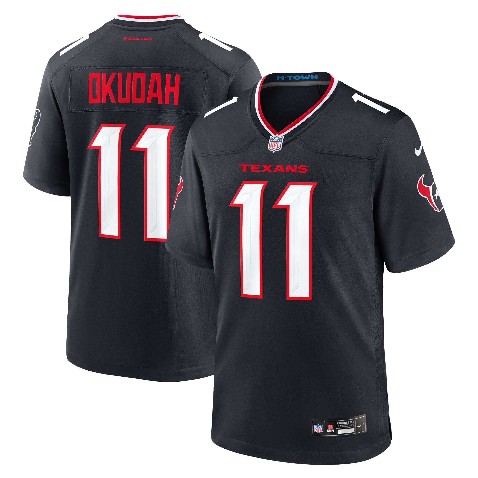 Jeff Okudah Houston Texans  Team Game Jersey -  Navy