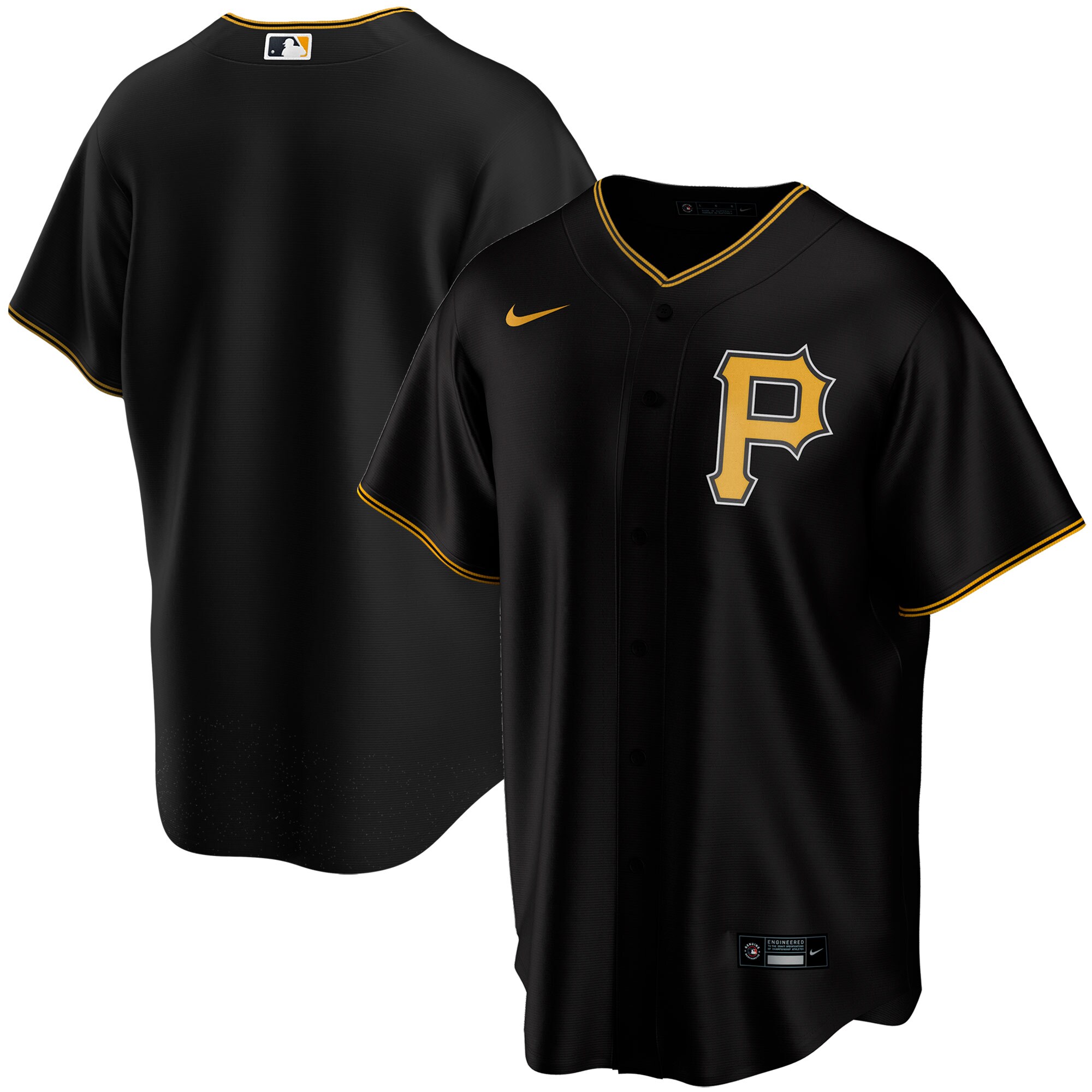 Pittsburgh Pirates  Youth Alternate Replica Team Jersey - Black