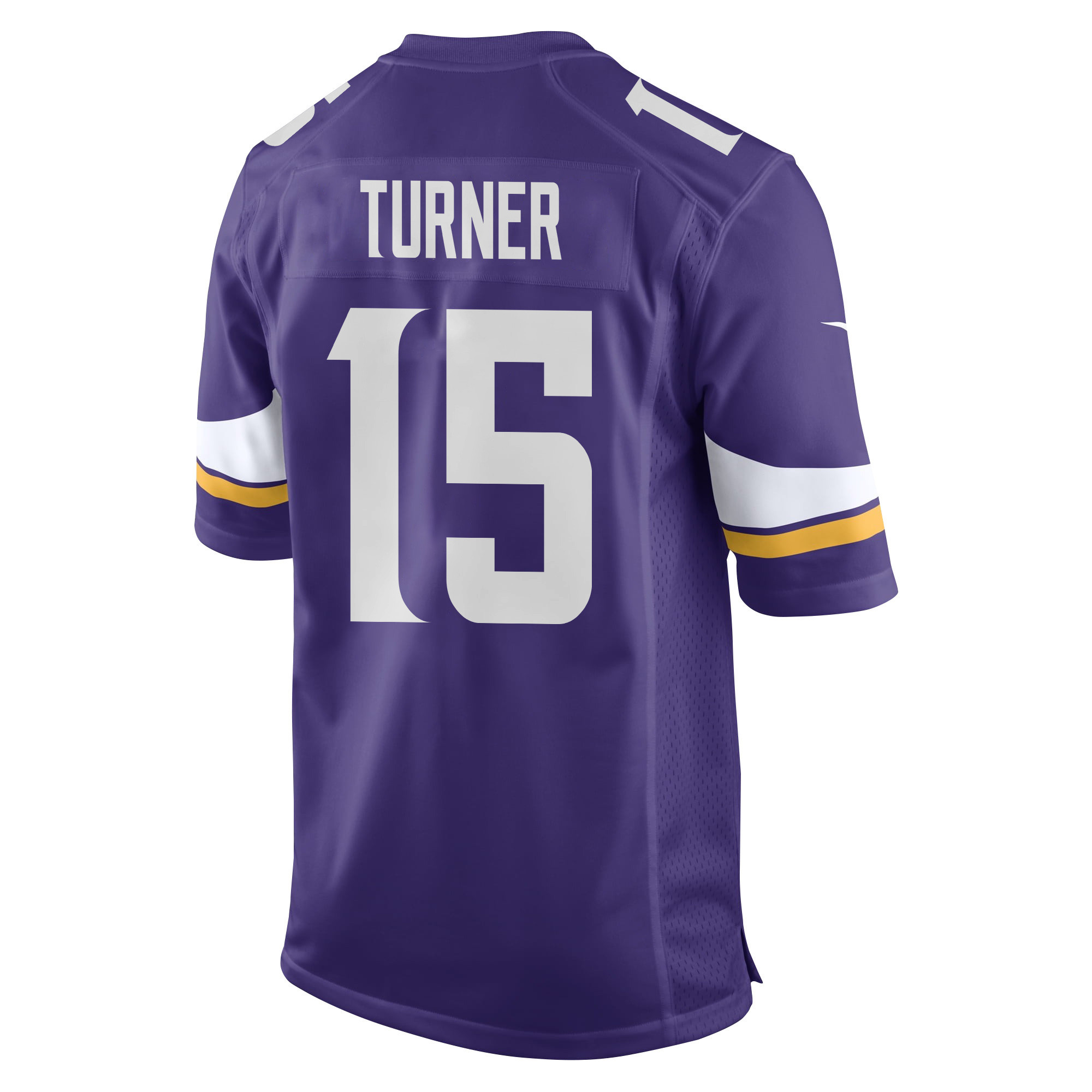 Dallas Turner 15 Minnesota Vikings Super Bowl LIX New Orleans Patch Game Men Jersey - Purple