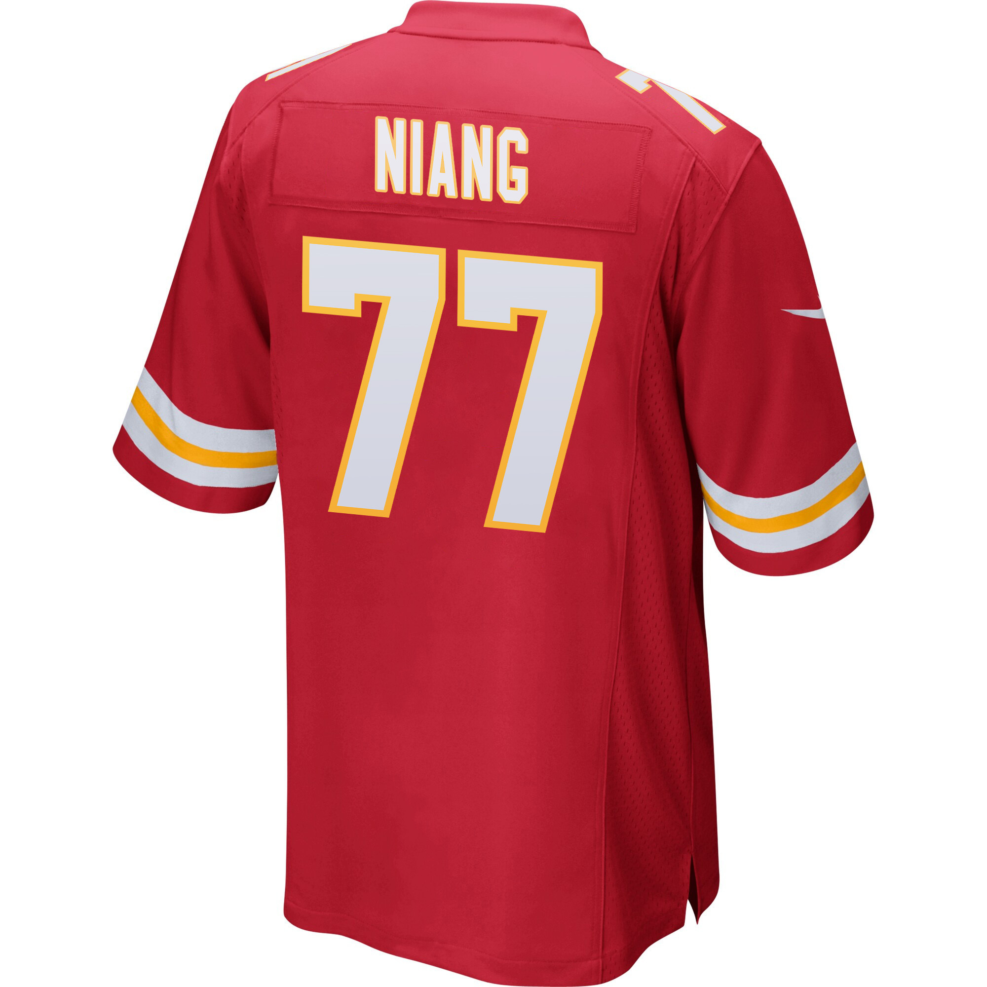 Lucas Niang 77 Kansas City Chiefs Super Bowl LVIII Patch Game Men Jersey - Red