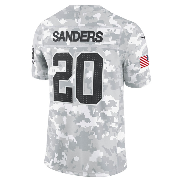 Barry Sanders Detroit Lions 2024 Salute to Service Retired Player Limited Jersey - Arctic Camo