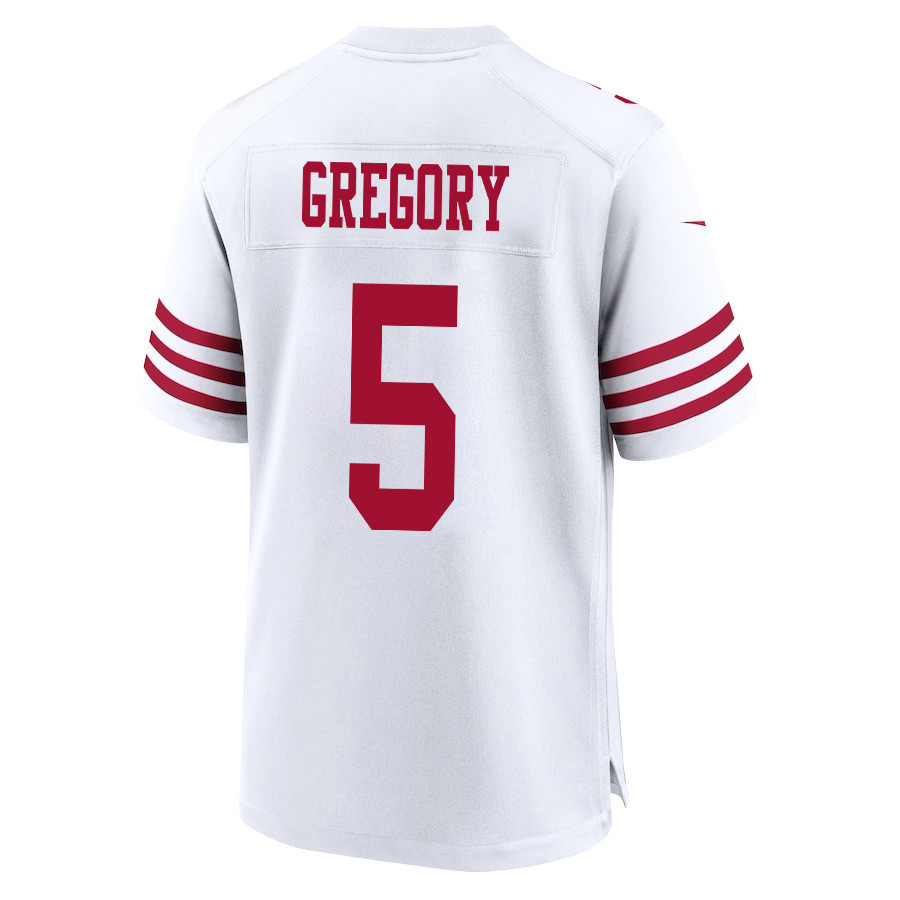 Randy Gregory 5 San Francisco 49ers Super Bowl LVIII Patch Game Men Jersey - White